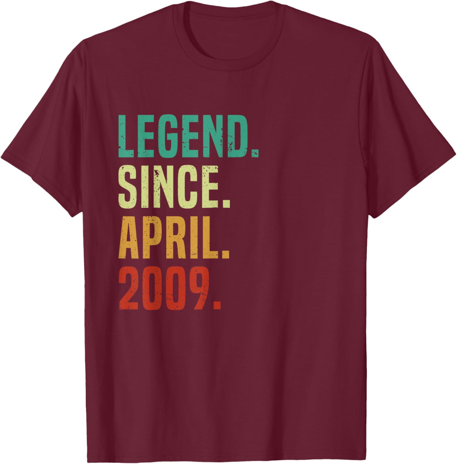 16 Years Old Legend Since April 2009 Birthday T-Shirt for Teens - 17