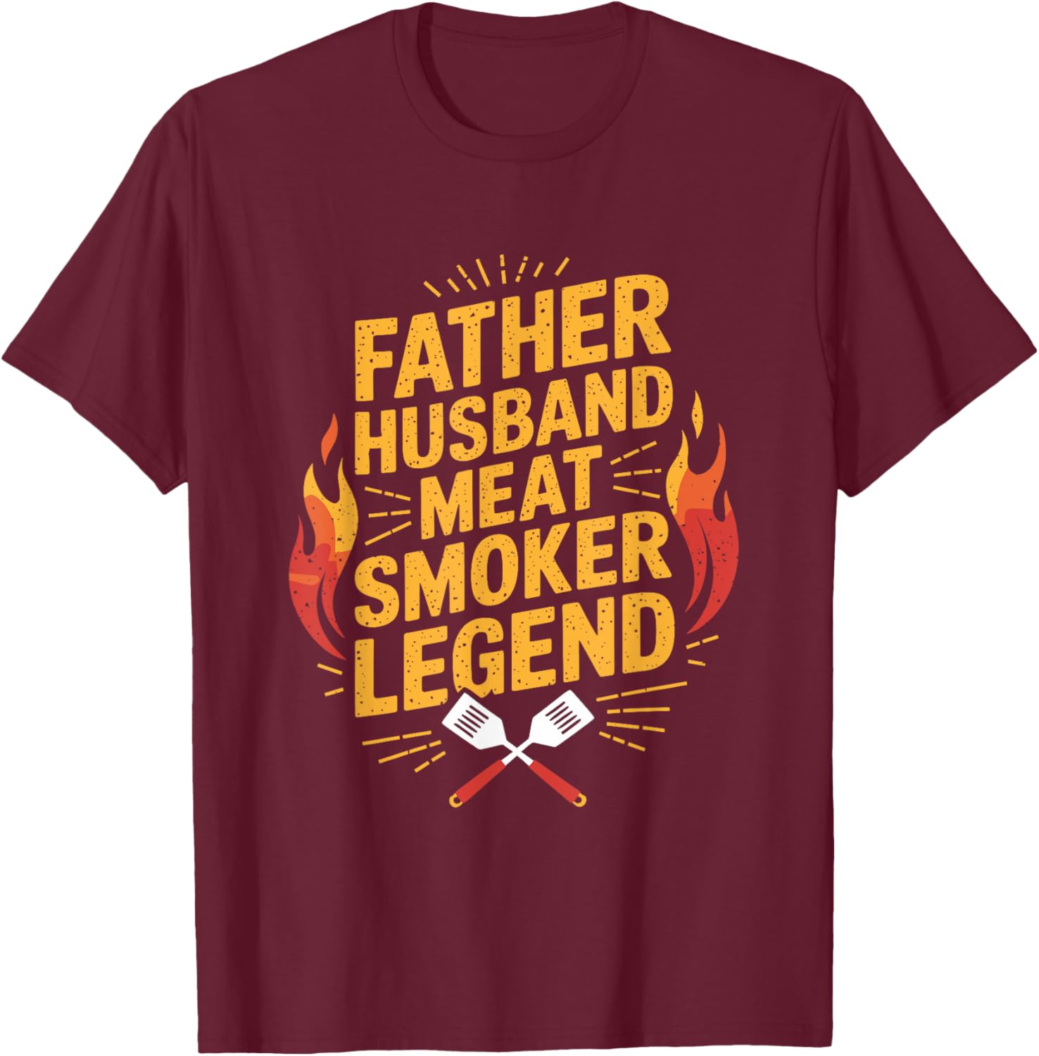 Father Husband Meat Smoker Legend T-Shirt for BBQ Dads and Grilling Fans - 1