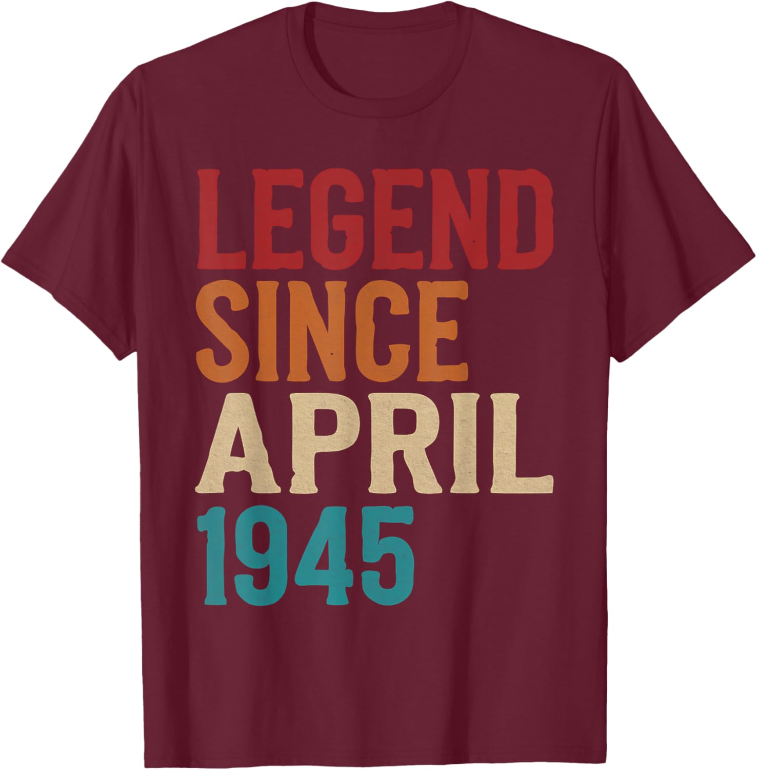 Vintage Legend Since 1945 T-Shirt for Cool Birthday Gifts for Him & Her - 1