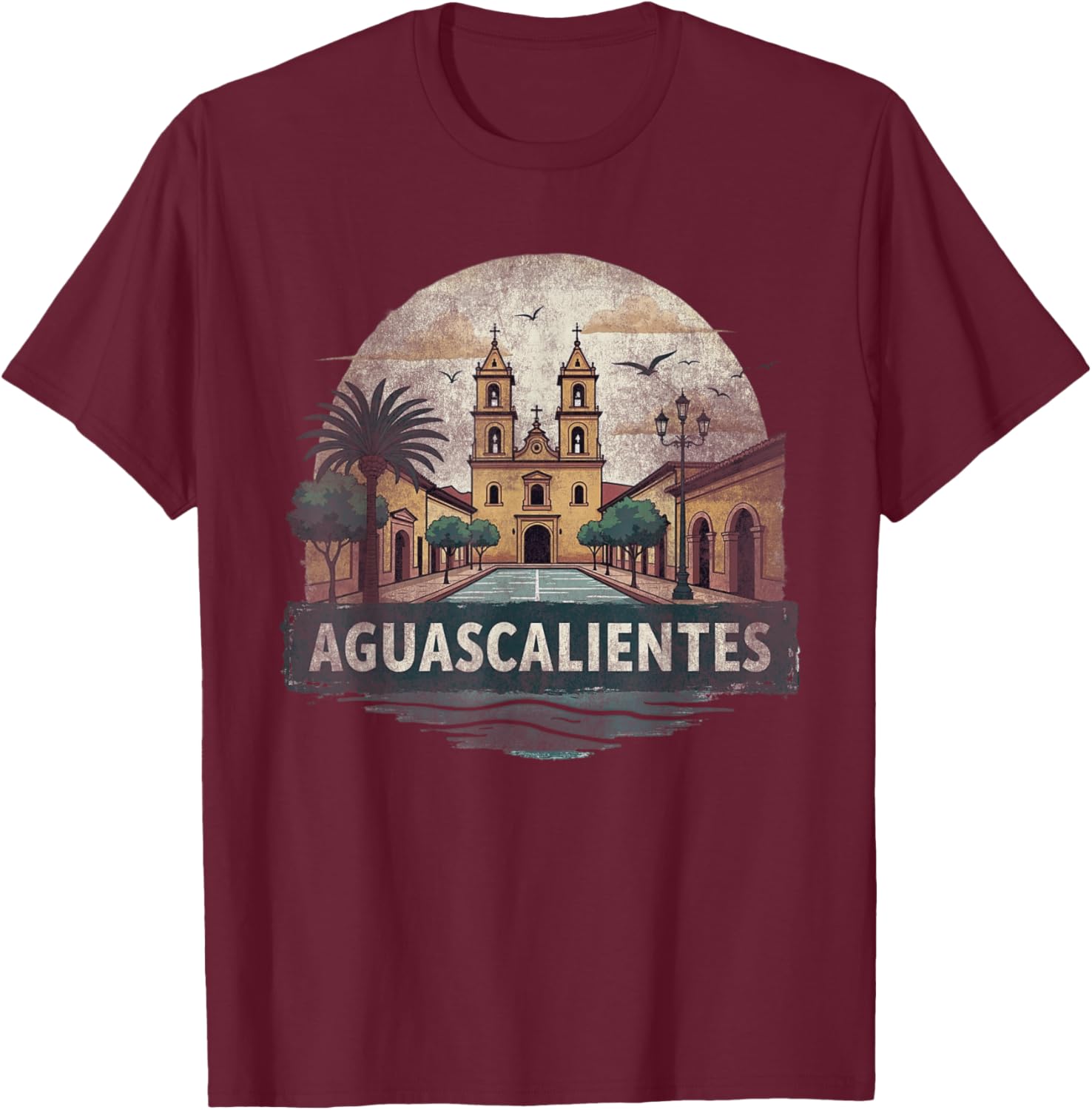 Retro Aguascalientes Landscape T-Shirt Vintage Travel Souvenir Gift - 4