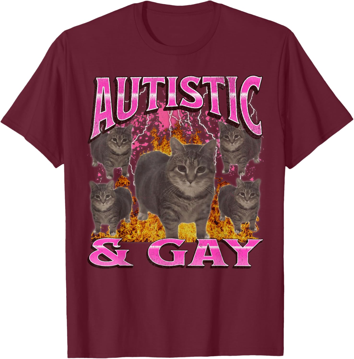 Funny Cat Meme T-Shirt for Autistic and Gay Pride Fans - Unisex Apparel - 13