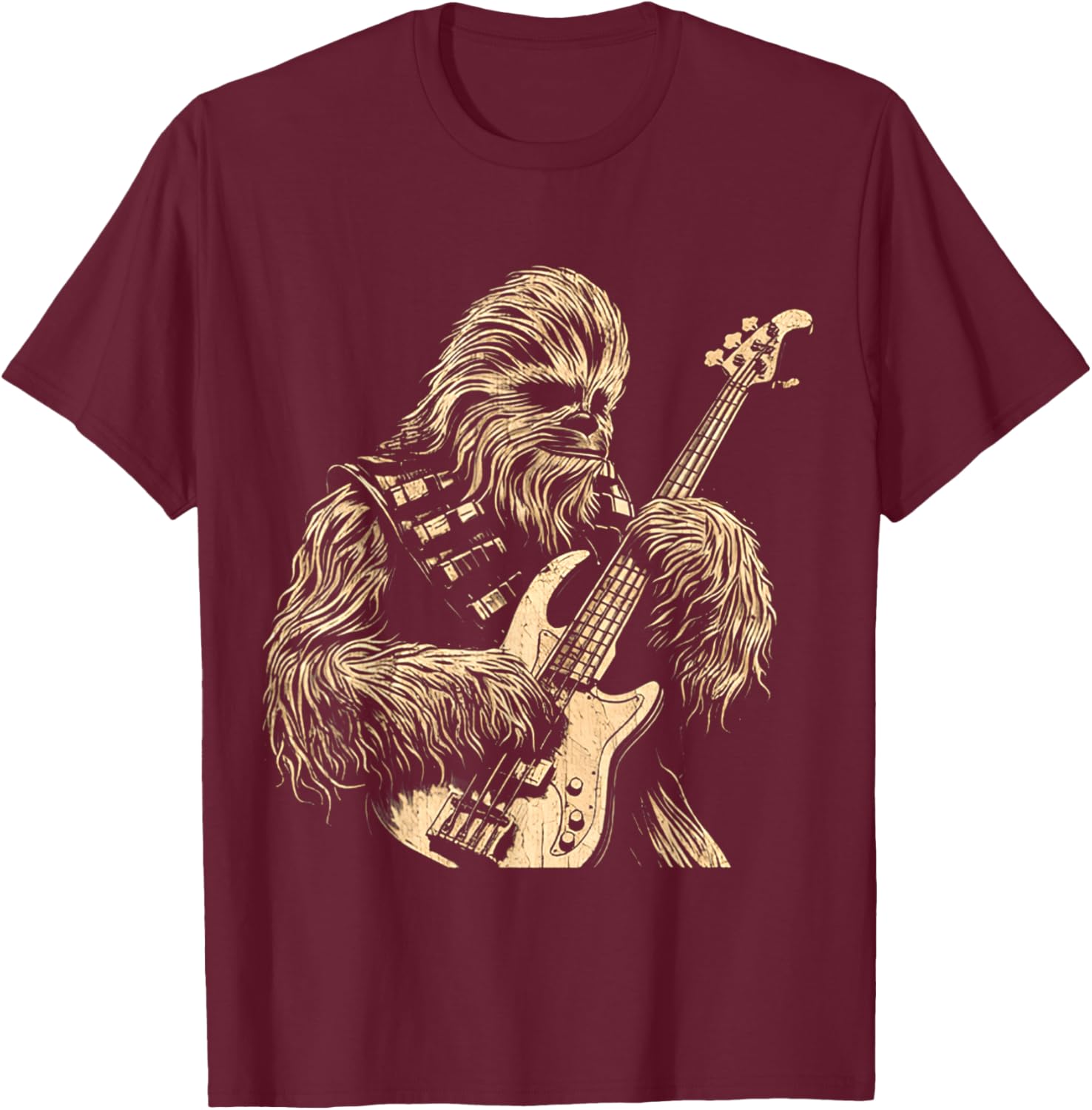 Cute Chewie Playing Bass Guitar Funny Meme T-Shirt for Music Lovers - 27