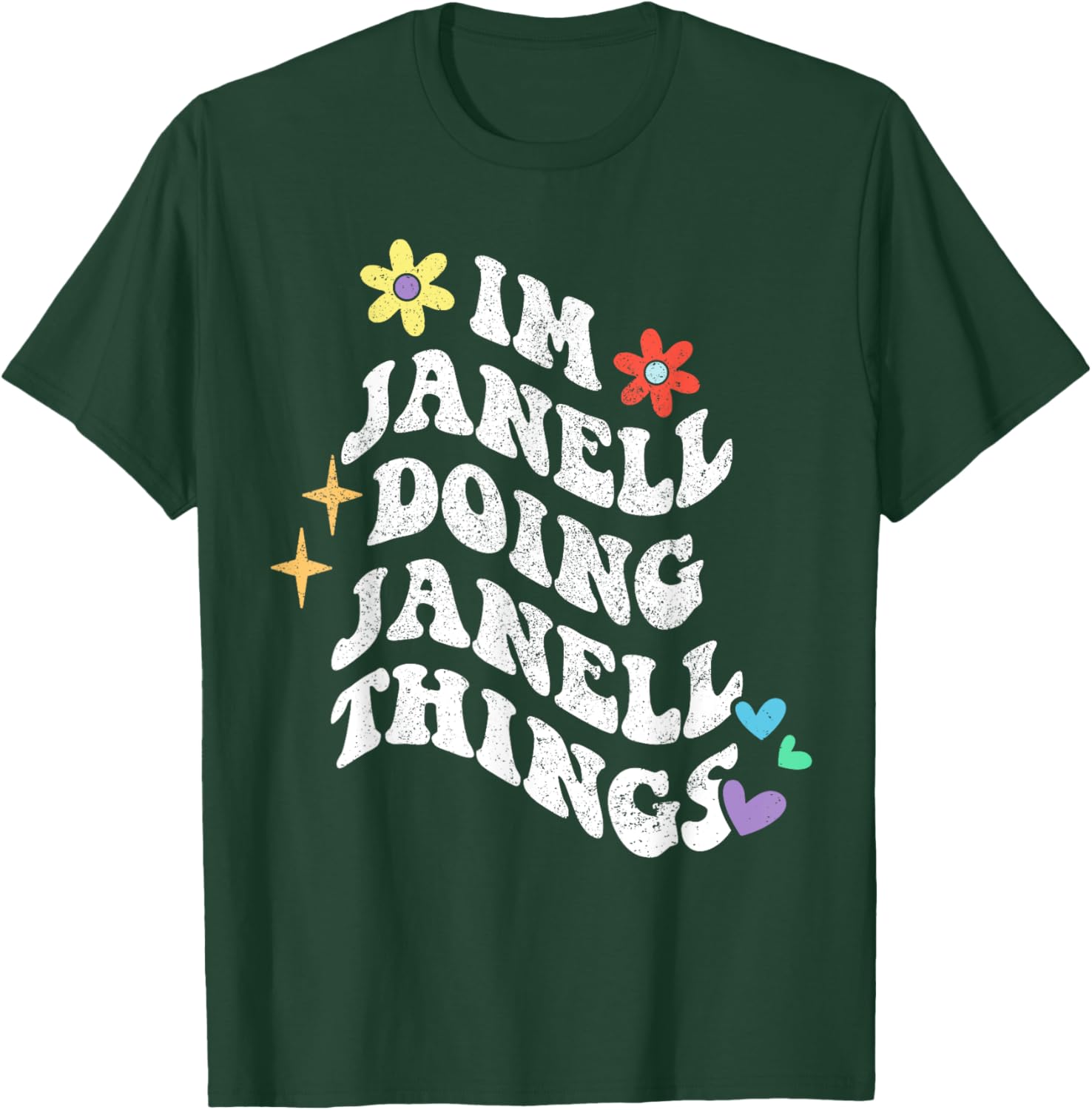 Funny Retro Groovy Janell T-Shirt for Moms - Unique Mother’s Day Gift - 4