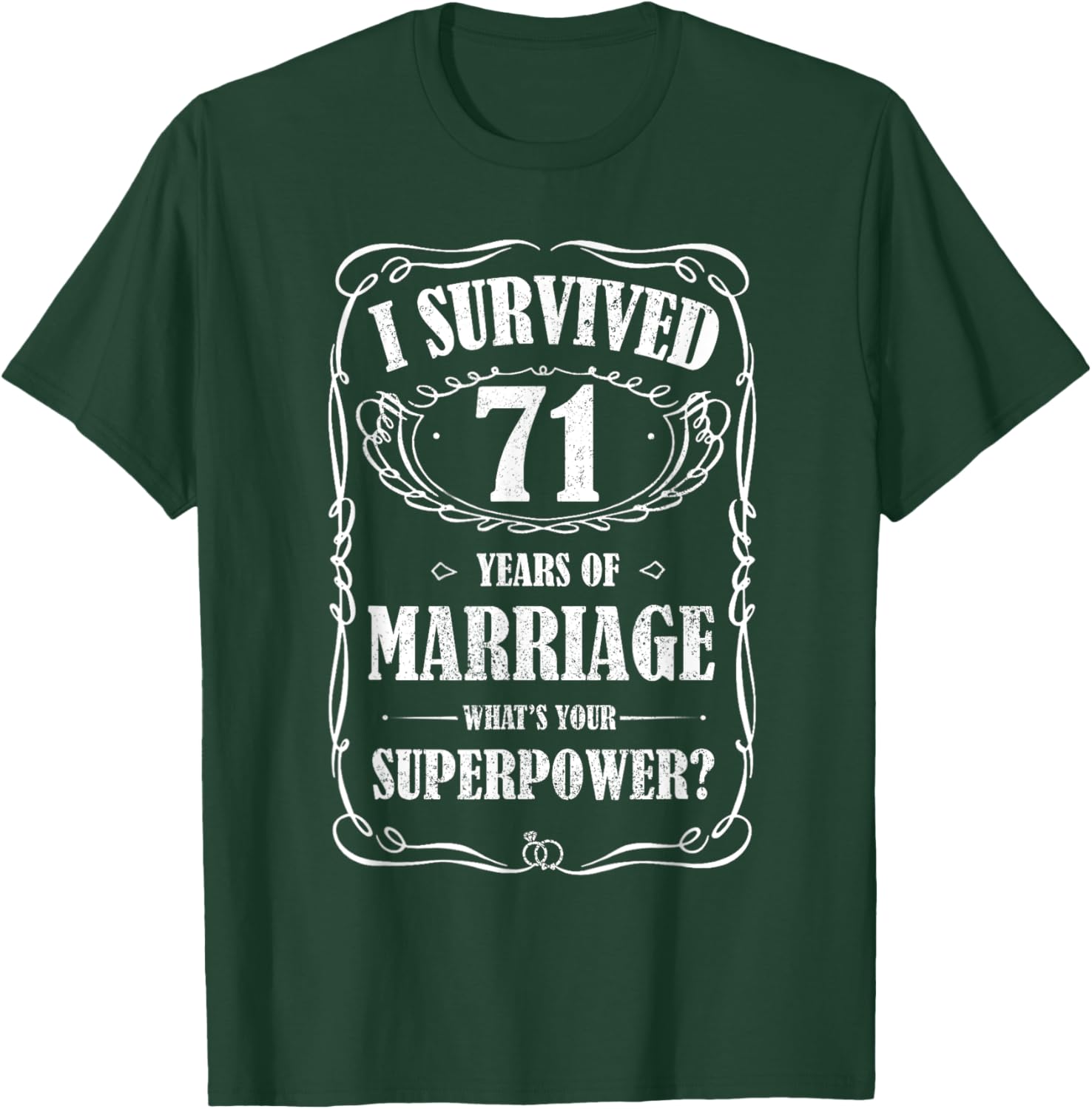 71st Wedding Anniversary T-Shirt for Couples - Celebrate 71 Years of Love - 1