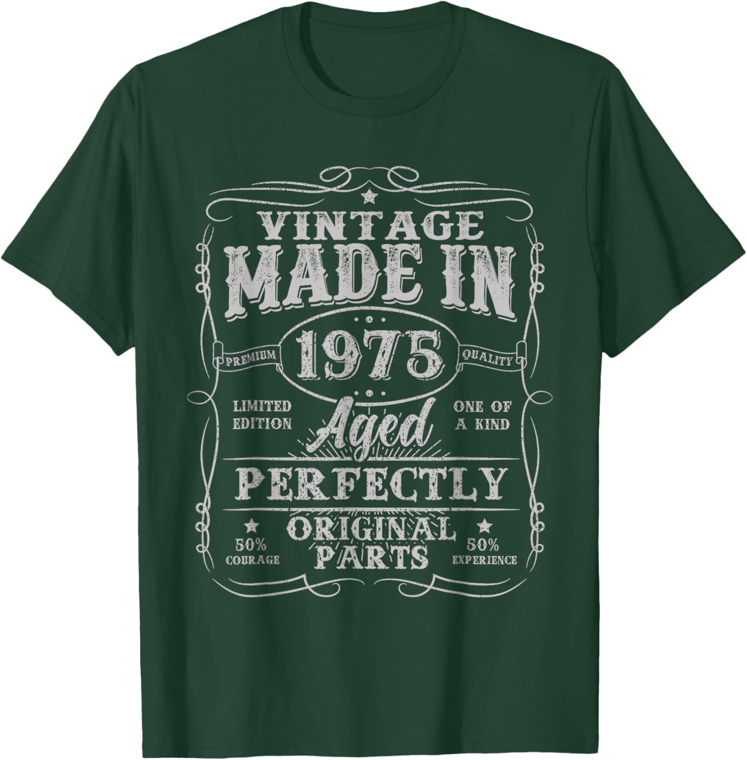Vintage 50th Birthday T-Shirt for Men Made in 1975 Unique Gift - 1