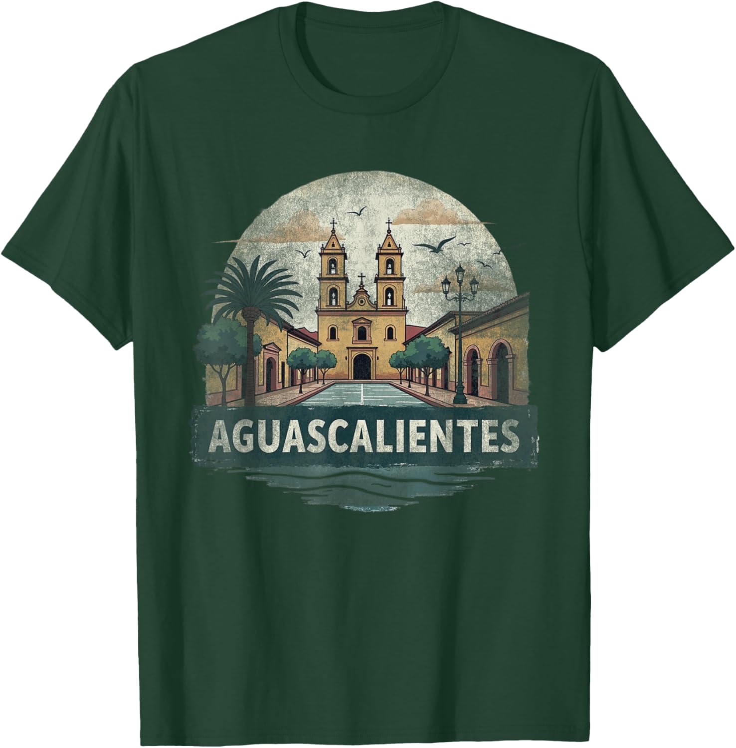 Retro Aguascalientes Landscape T-Shirt Vintage Travel Souvenir Gift - 13
