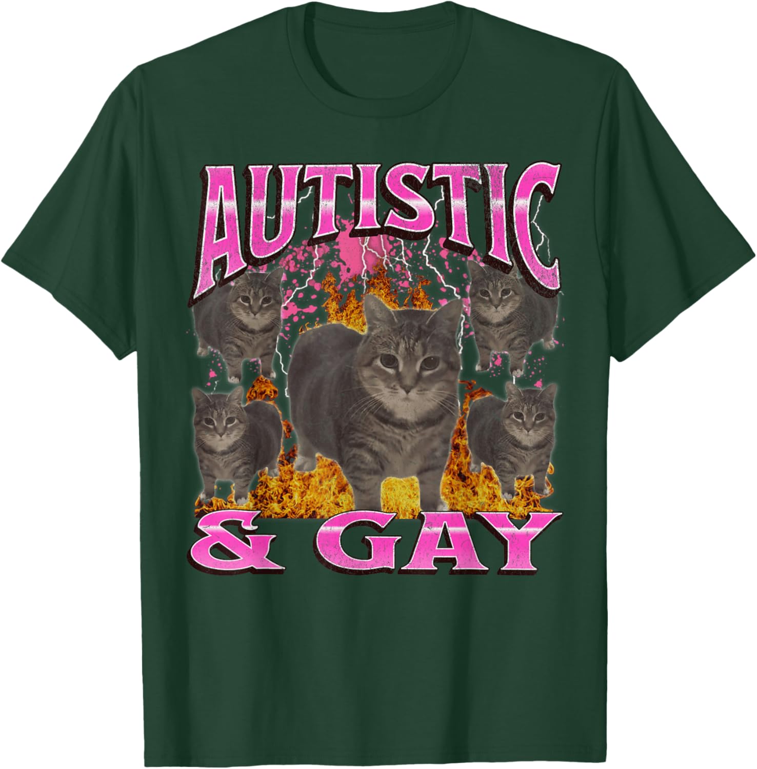 Funny Cat Meme T-Shirt for Autistic and Gay Pride Fans - Unisex Apparel - 8