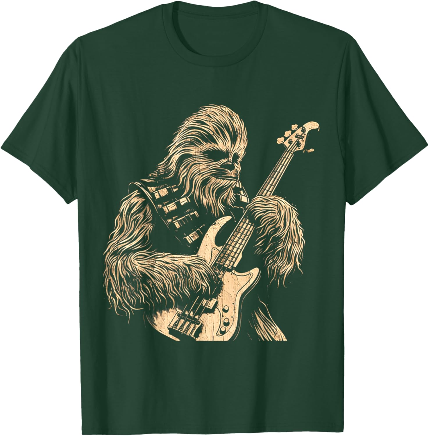 Cute Chewie Playing Bass Guitar Funny Meme T-Shirt for Music Lovers - 11