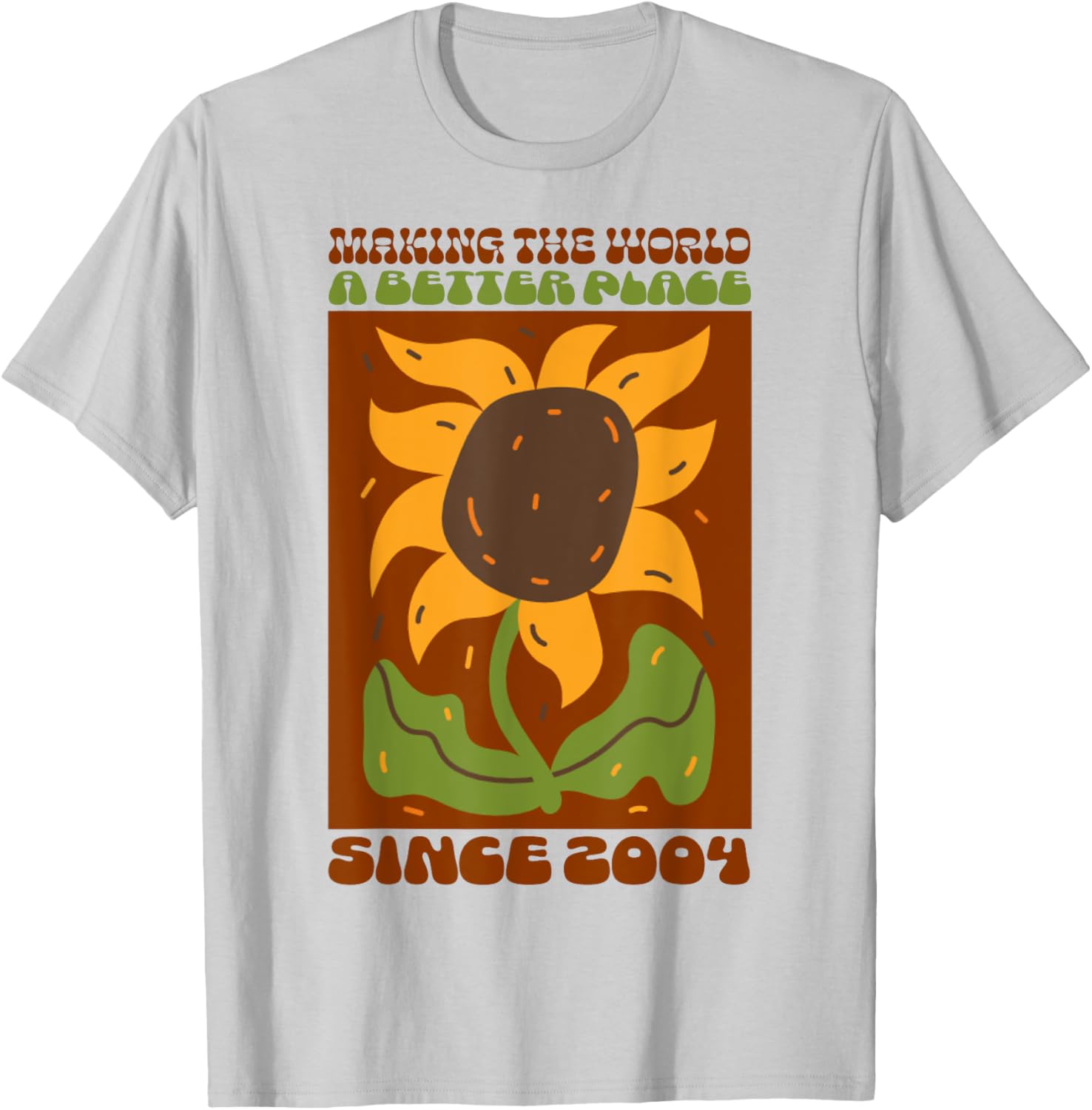 Womens Vintage Matisse Sunflower Floral 2004 Birthday T-Shirt Design - 2