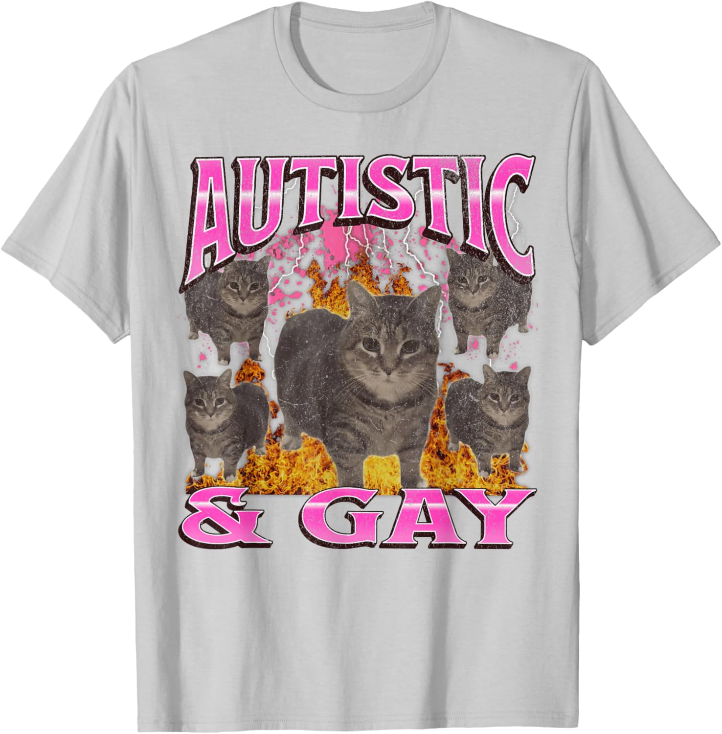 Funny Cat Meme T-Shirt for Autistic and Gay Pride Fans - Unisex Apparel - 23