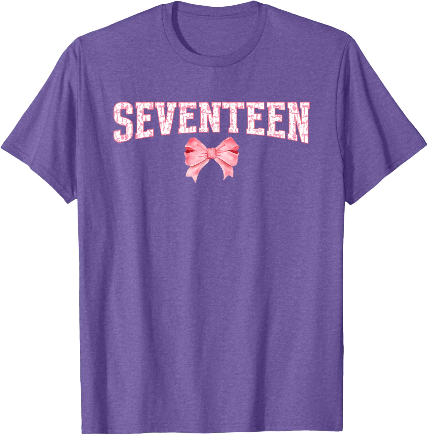 17th Birthday Coquette Bow T-Shirt for Stylish Seventeen Year Olds - 1