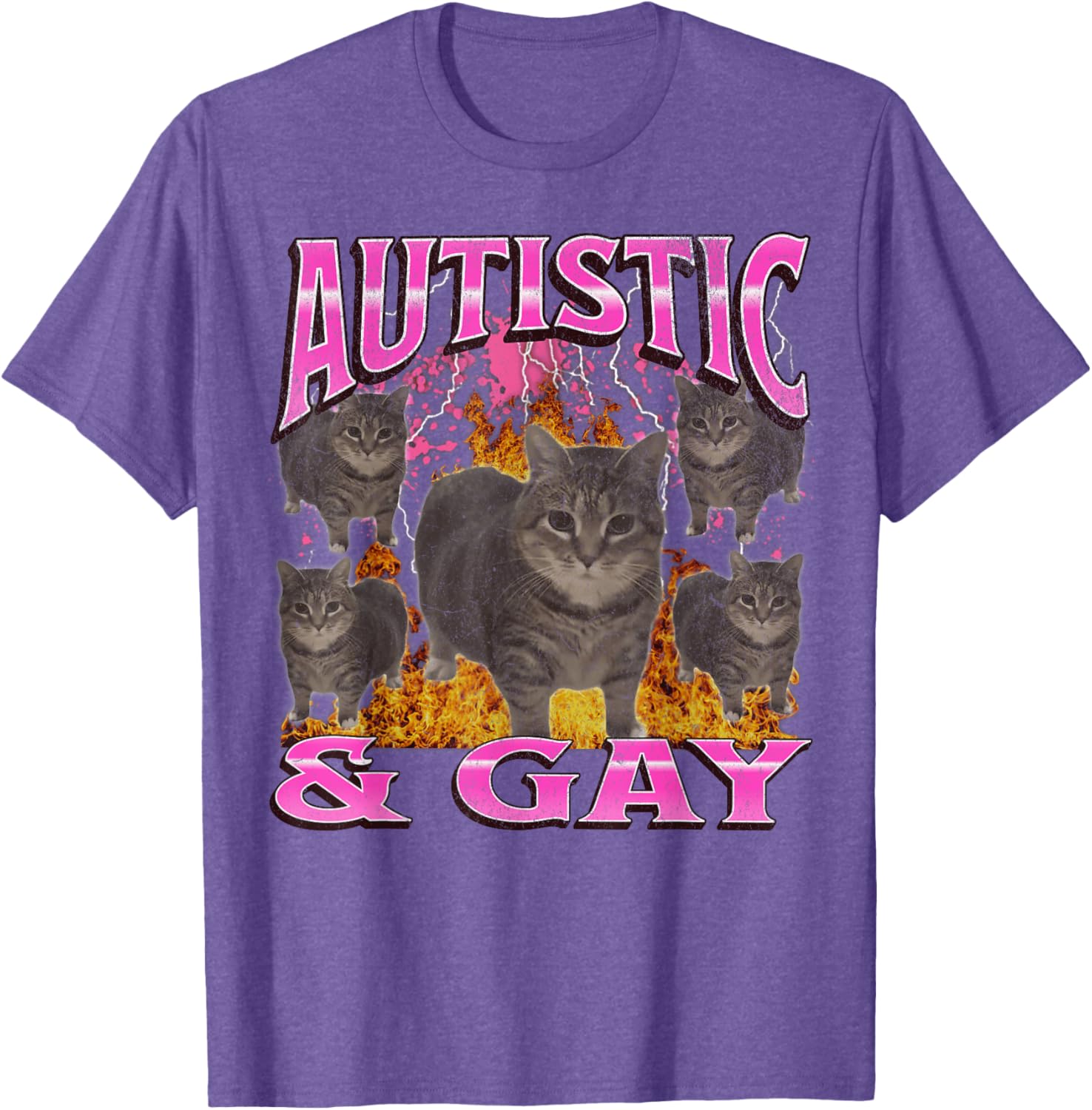 Funny Cat Meme T-Shirt for Autistic and Gay Pride Fans - Unisex Apparel - 25