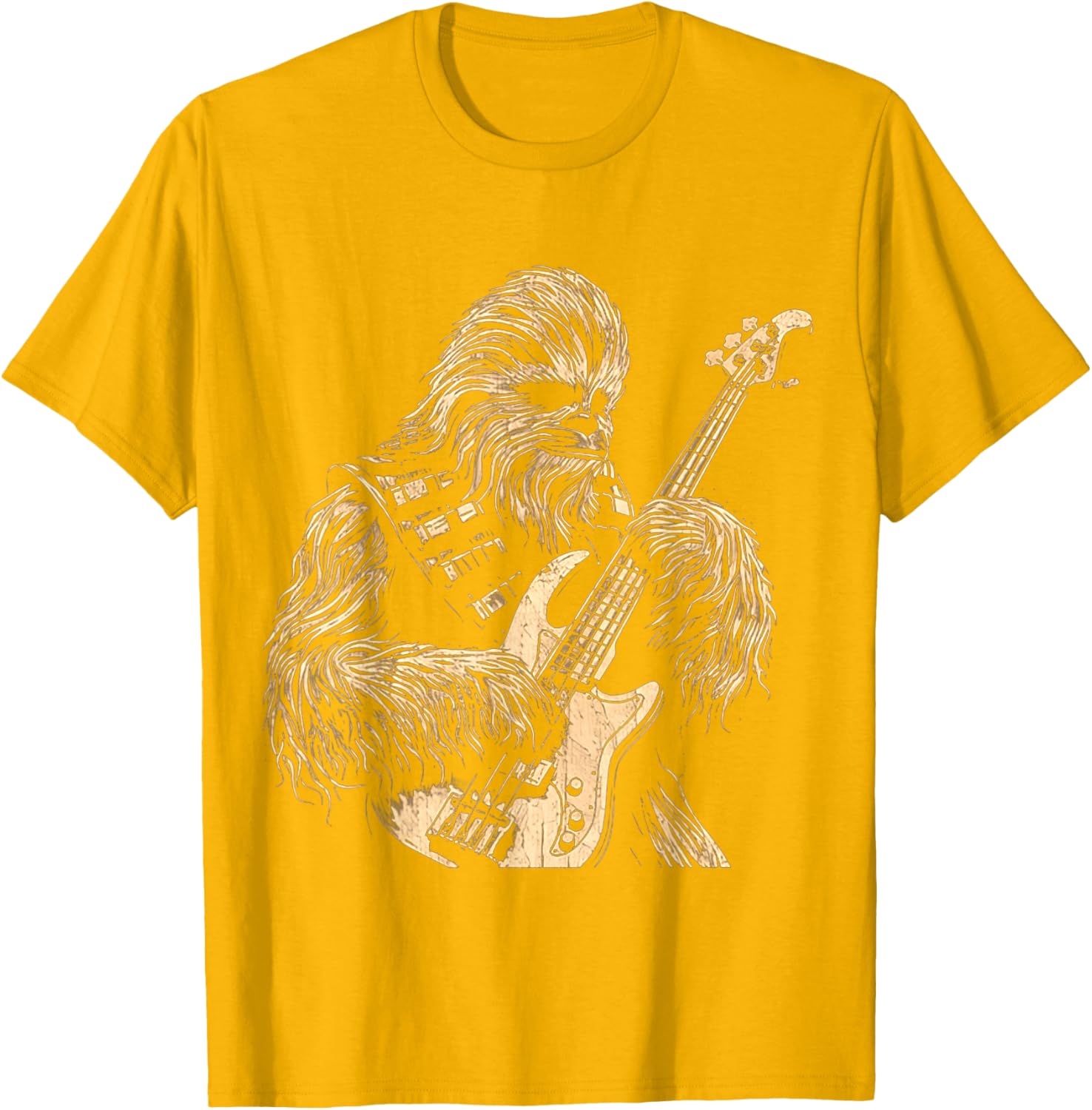 Cute Chewie Playing Bass Guitar Funny Meme T-Shirt for Music Lovers - 13