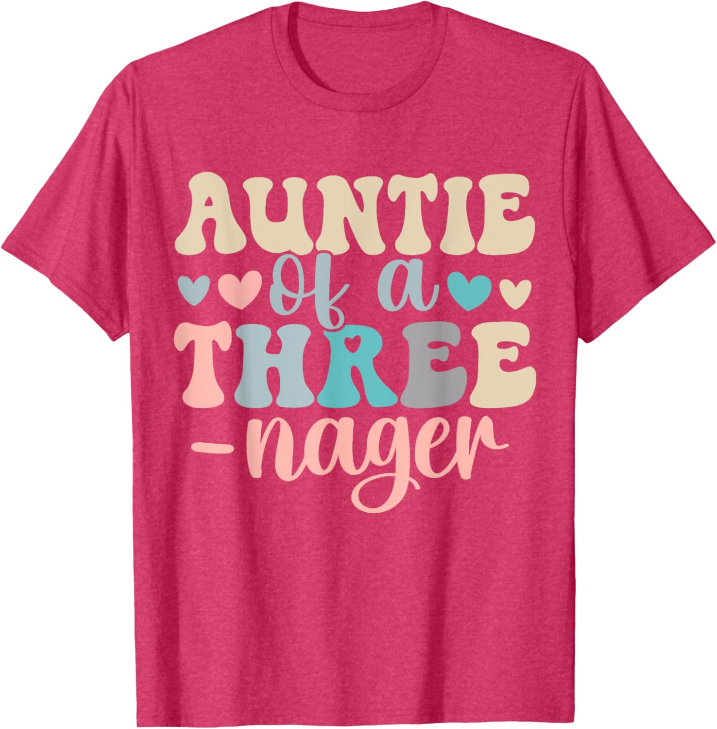 Auntie of a Threenager Boho T-Shirt for 3rd Birthday Celebrations - 1
