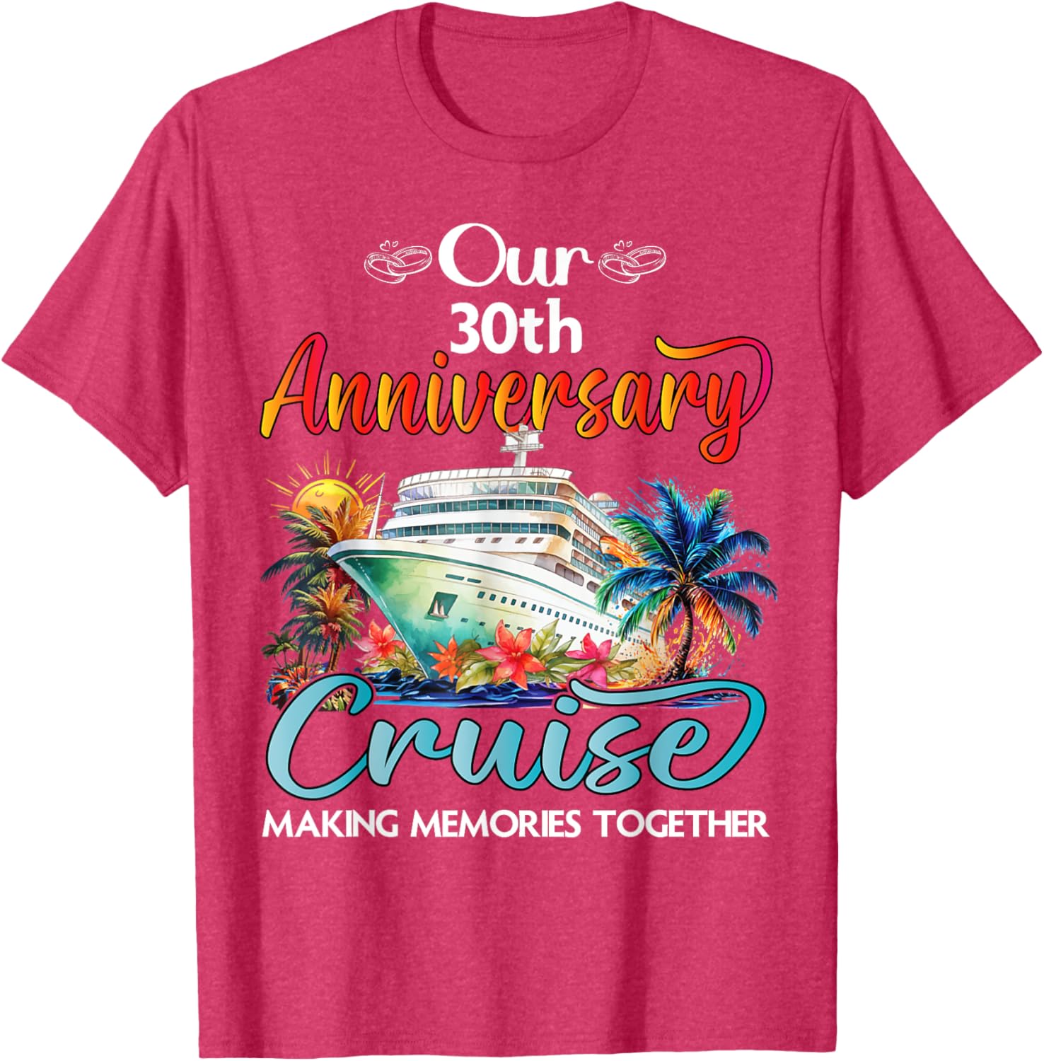 30th Anniversary Cruise T-Shirt for Couples - Perfect Gift for Him & Her - 2