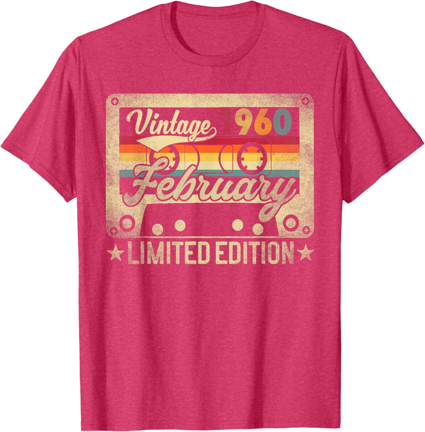 Funny Retro Vintage February 1960 Birthday T-Shirt for Nostalgic Celebrations - 13
