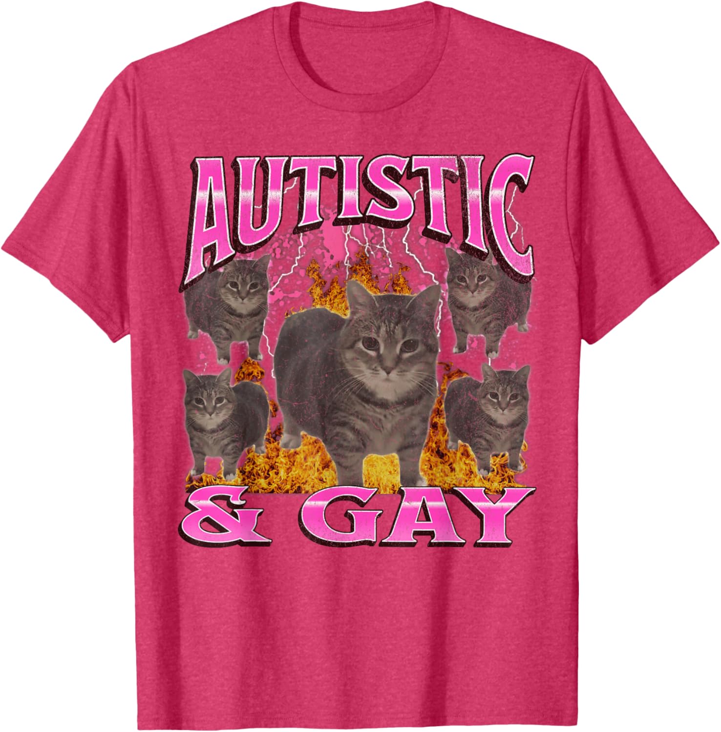 Funny Cat Meme T-Shirt for Autistic and Gay Pride Fans - Unisex Apparel - 3