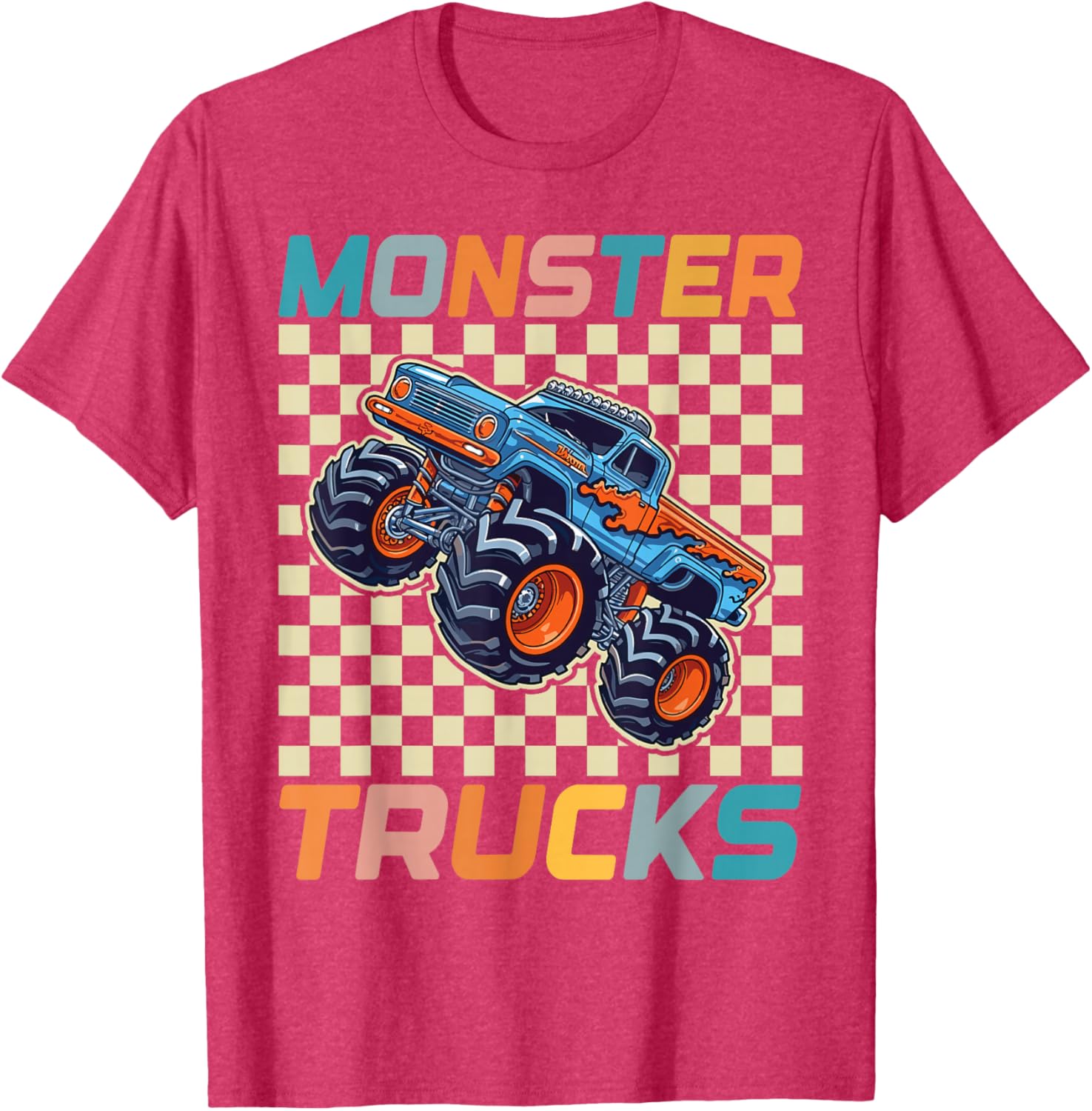 Cute Monster Truck T-Shirt for Toddlers and Kids Retro Vintage Style - 2