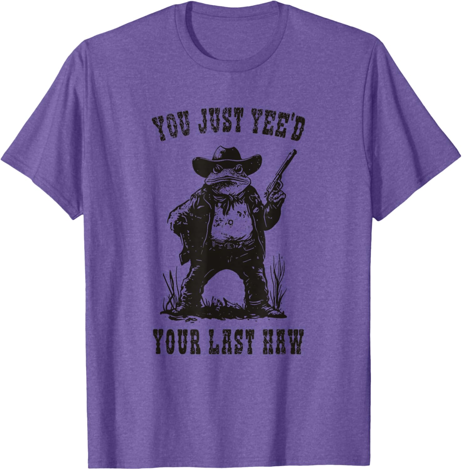 Funny Cowboy Frog Meme T-Shirt You Just Yee'd Your Last Haw Humor Tee - 2