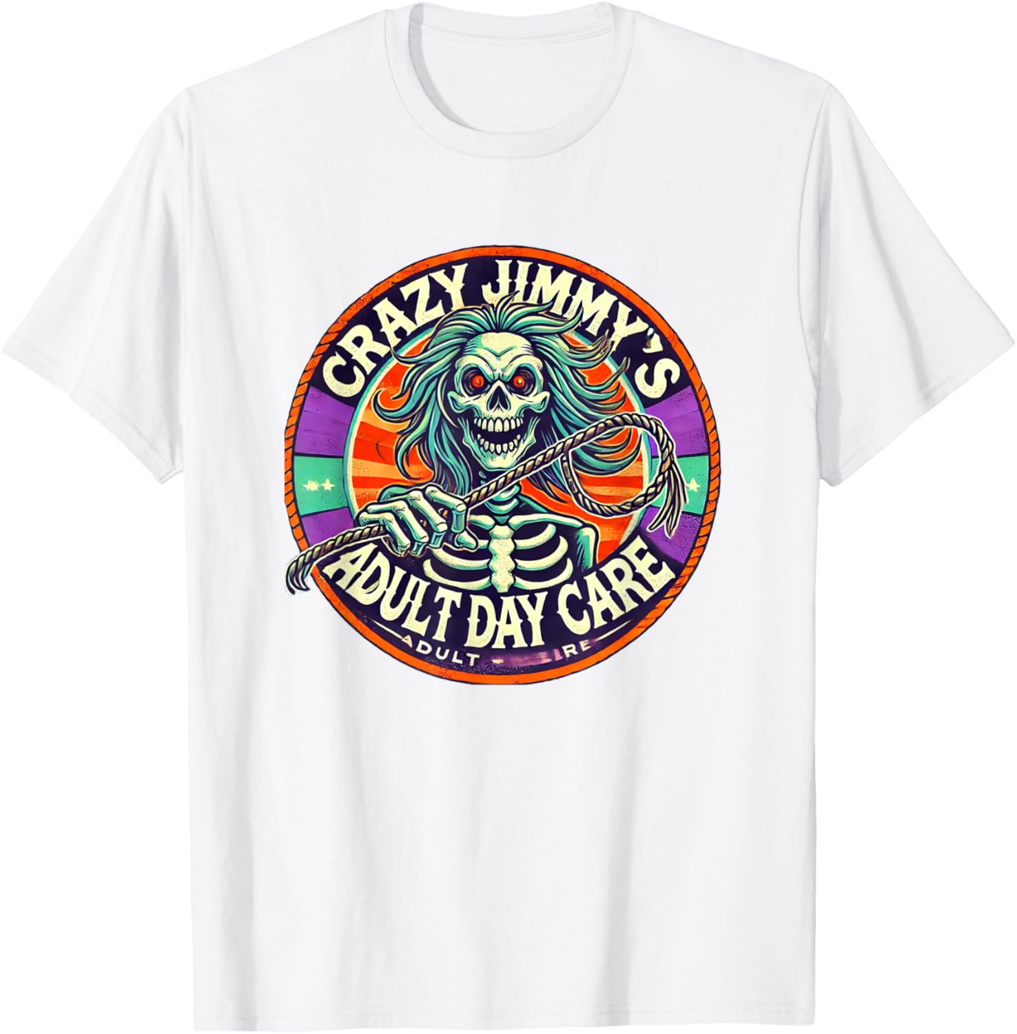 Crazy Jimmy's Funny Horror Halloween T-Shirt for Adults in Style - 2
