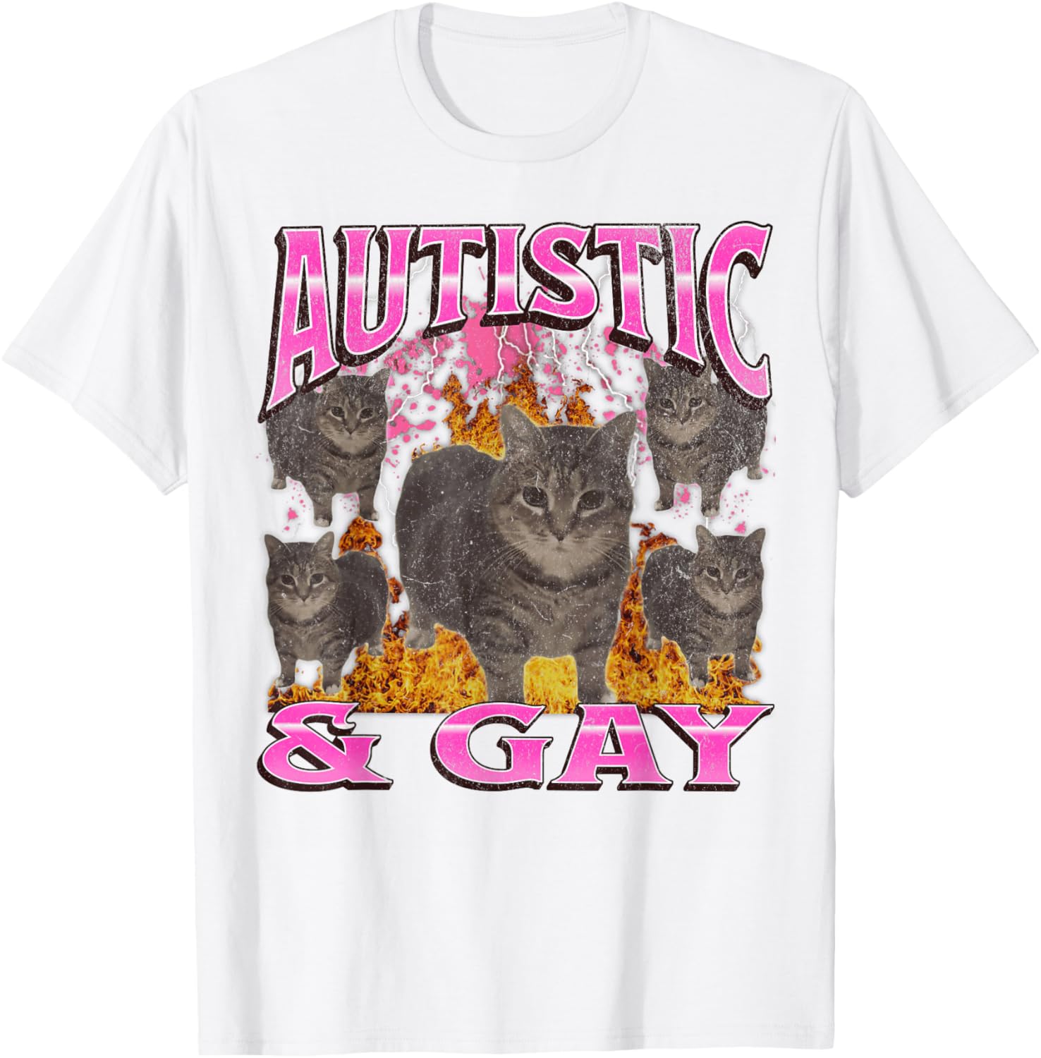 Funny Cat Meme T-Shirt for Autistic and Gay Pride Fans - Unisex Apparel - 7