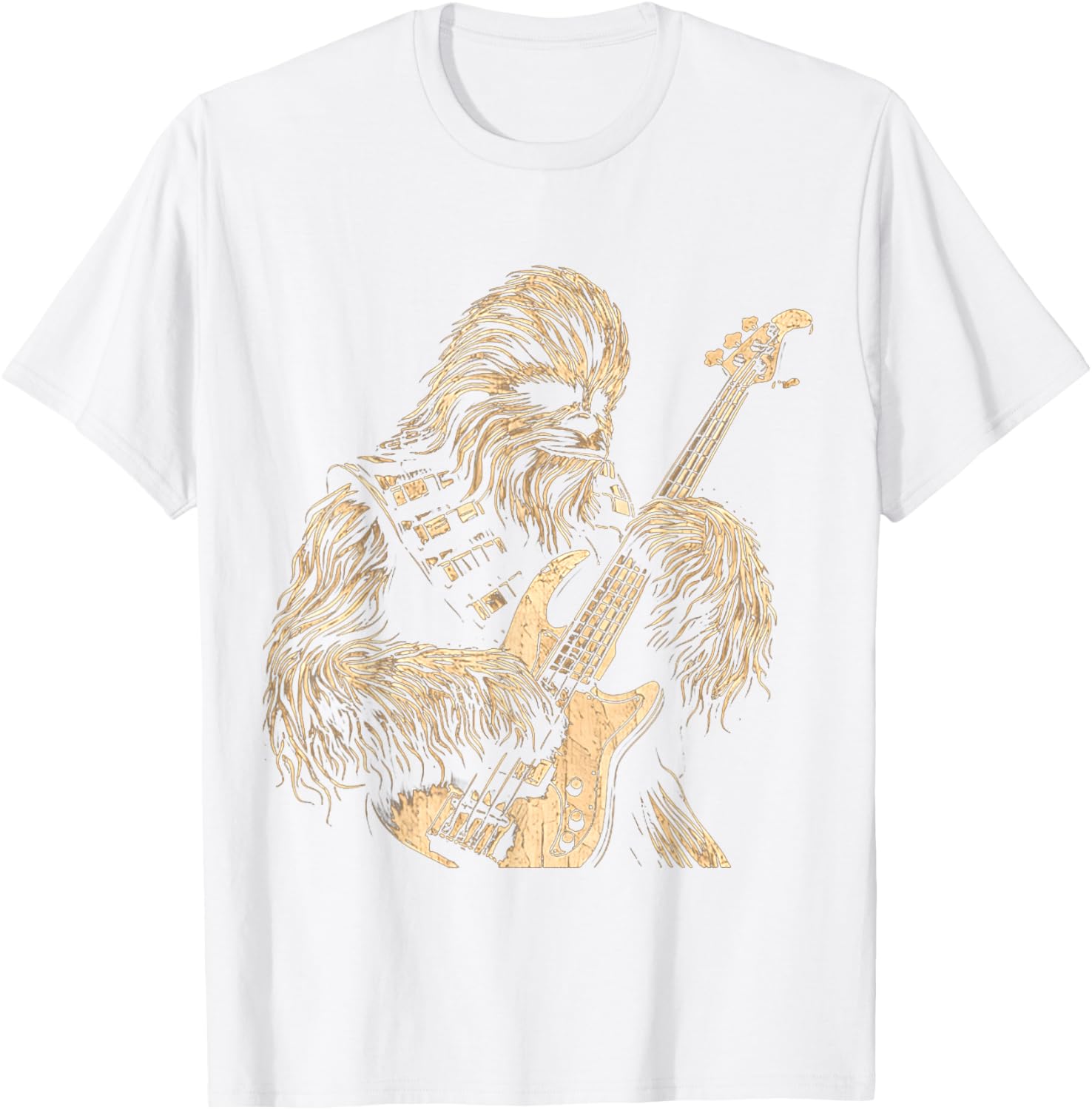 Cute Chewie Playing Bass Guitar Funny Meme T-Shirt for Music Lovers - 19