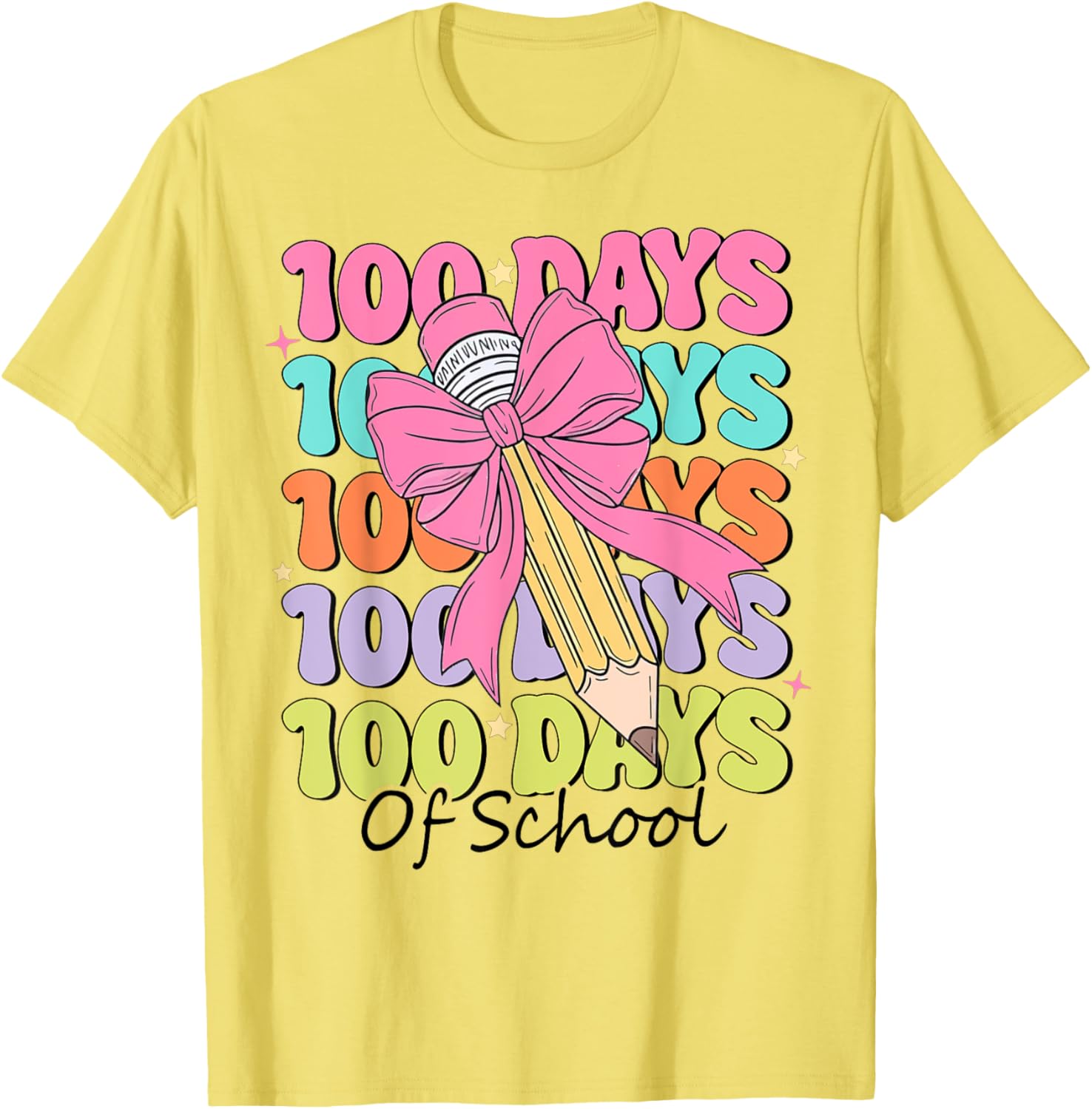 100 Days of School Teacher Coquette Bow T-Shirt for Fun Classroom Celebrations - 20