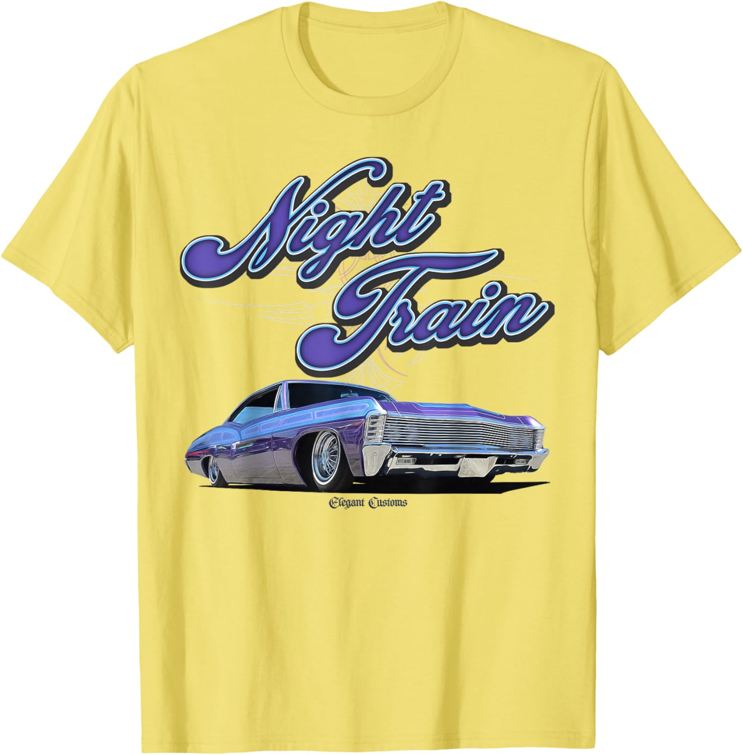 1967 Impala Night Train Low Rider Kustom Lead Sled T-Shirt for Car Lovers - 2