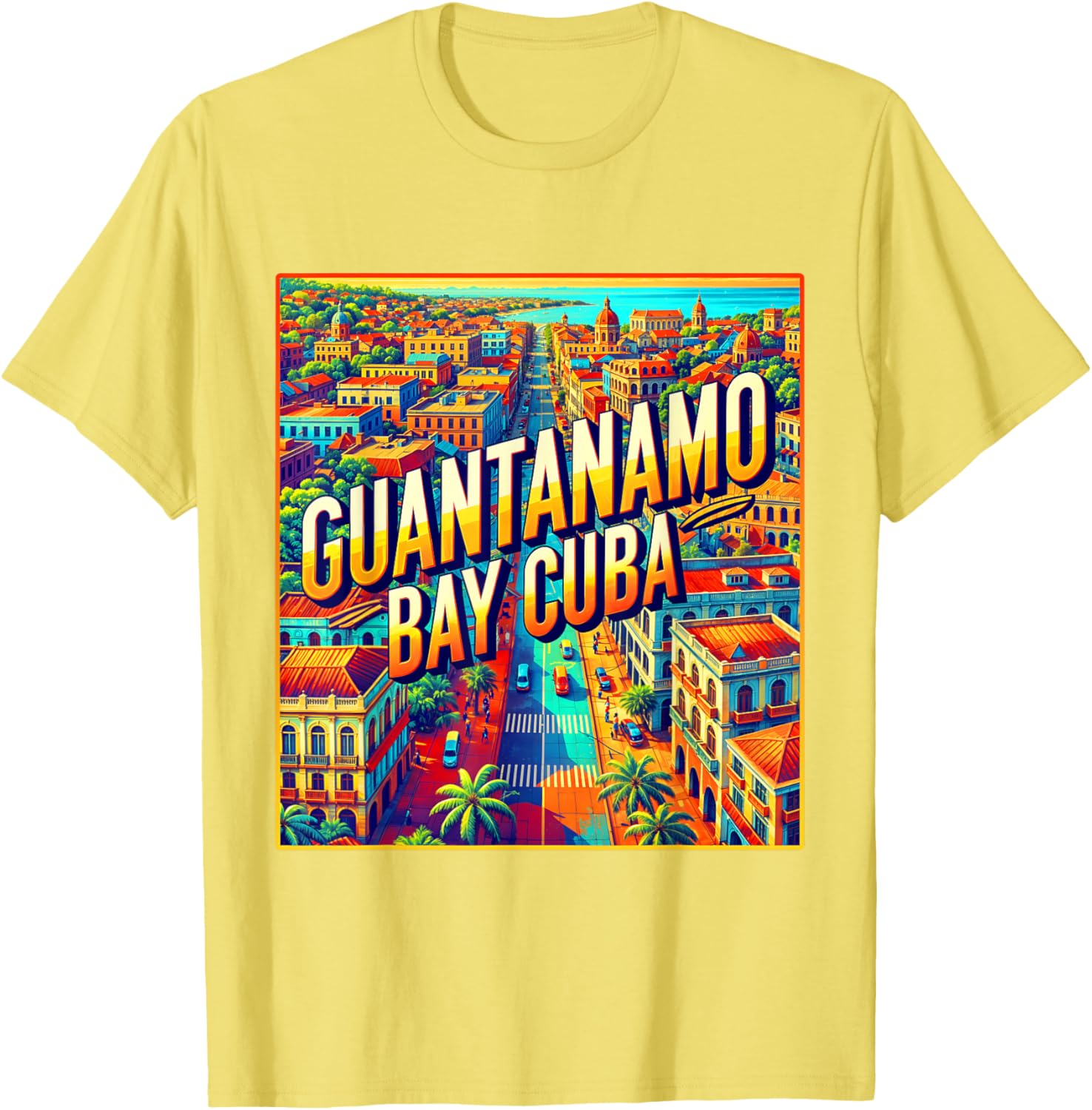 Vintage Retro Guantanamo Bay Cuba T-Shirt for Family Trips - 2