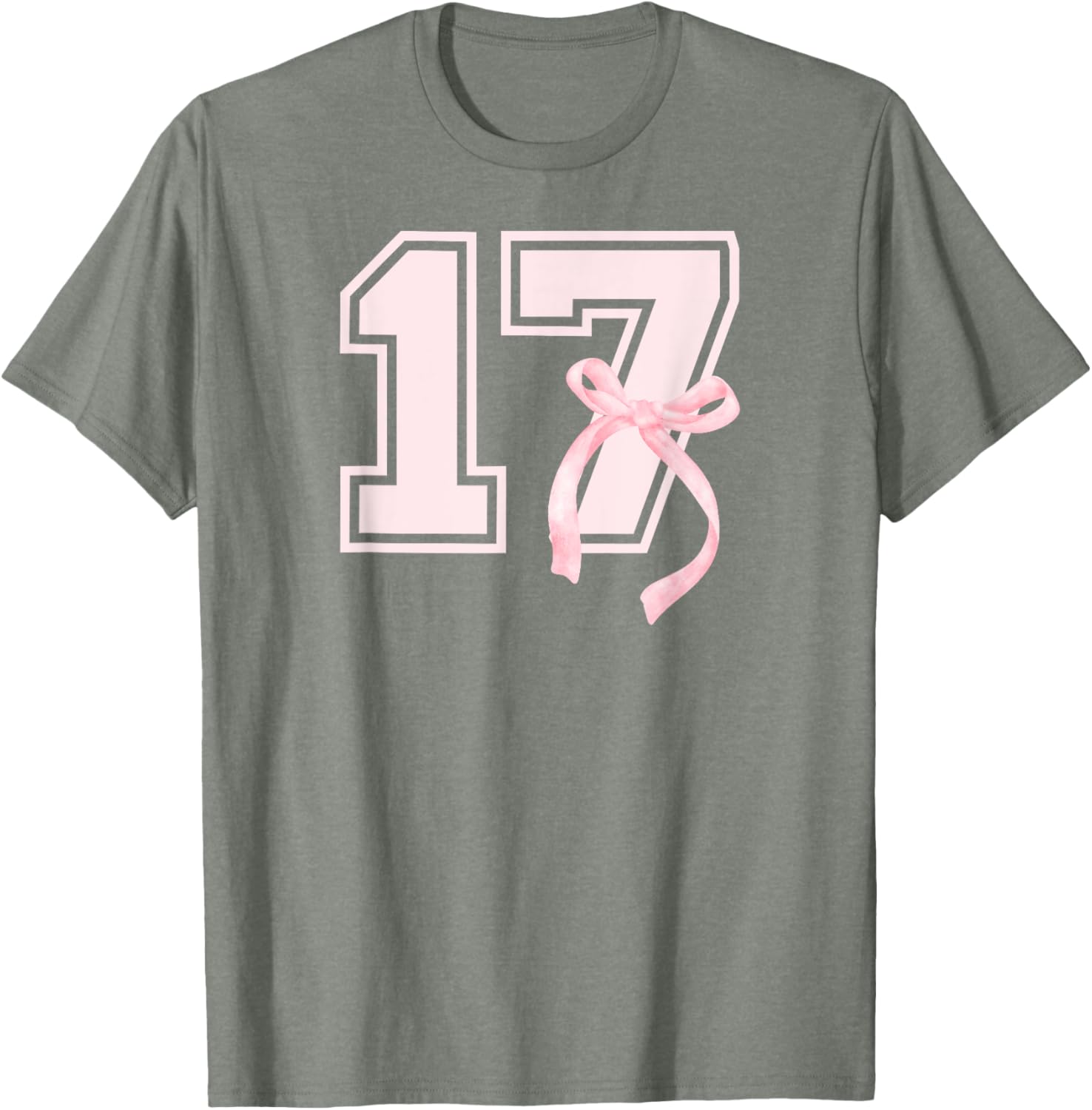 17th Birthday Bow T-Shirt for Stylish Seventeen Year Old Girls - 2