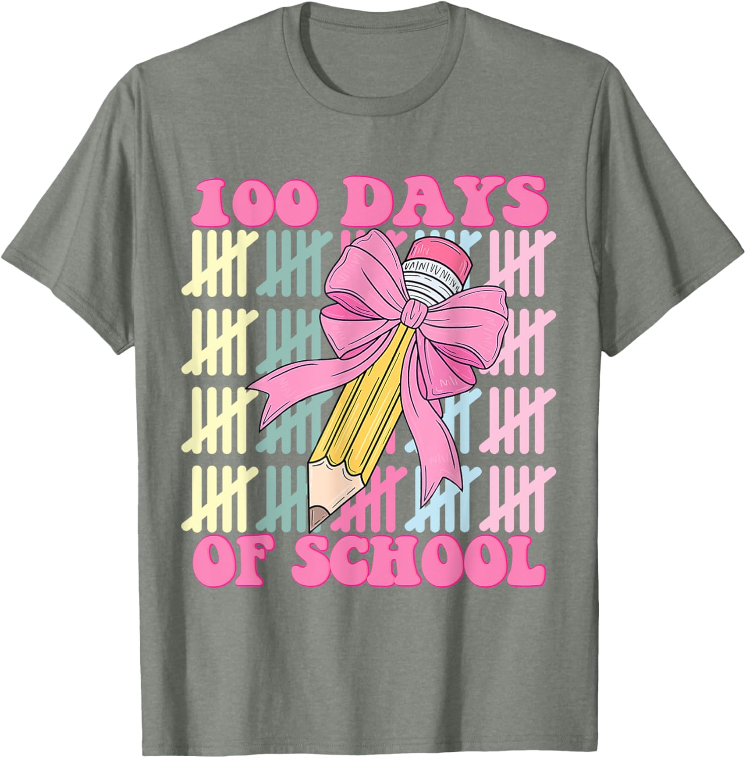 100 Days of School Girls Coquette Bow T-Shirt for Celebrating School Milestones - 18