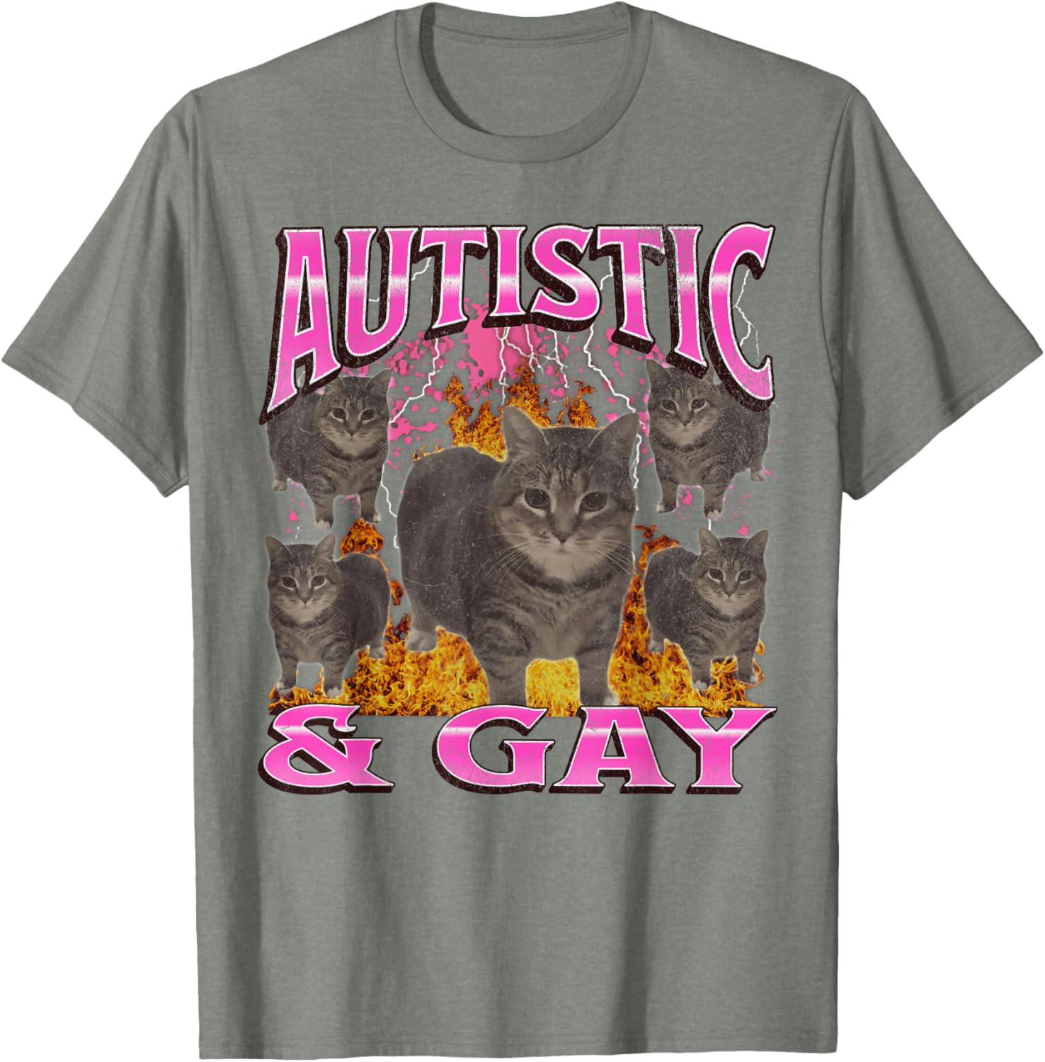 Funny Cat Meme T-Shirt for Autistic and Gay Pride Fans - Unisex Apparel - 4