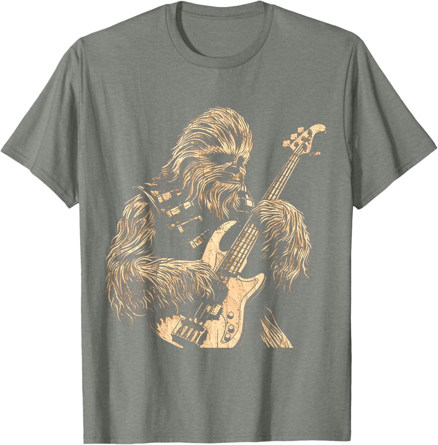 Cute Chewie Playing Bass Guitar Funny Meme T-Shirt for Music Lovers - 21