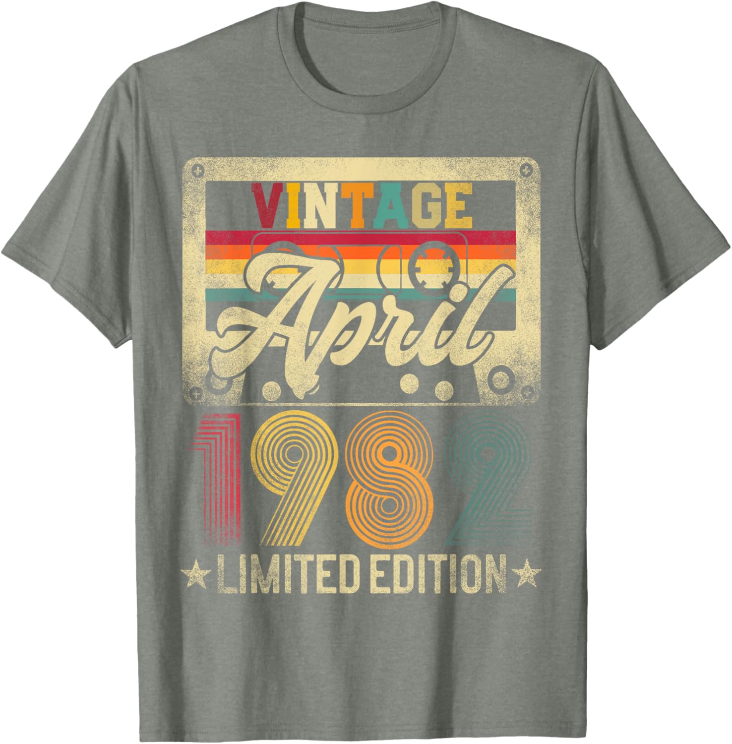 Vintage April 1982 Birthday T-Shirt for 43rd Birthday Celebration - 2