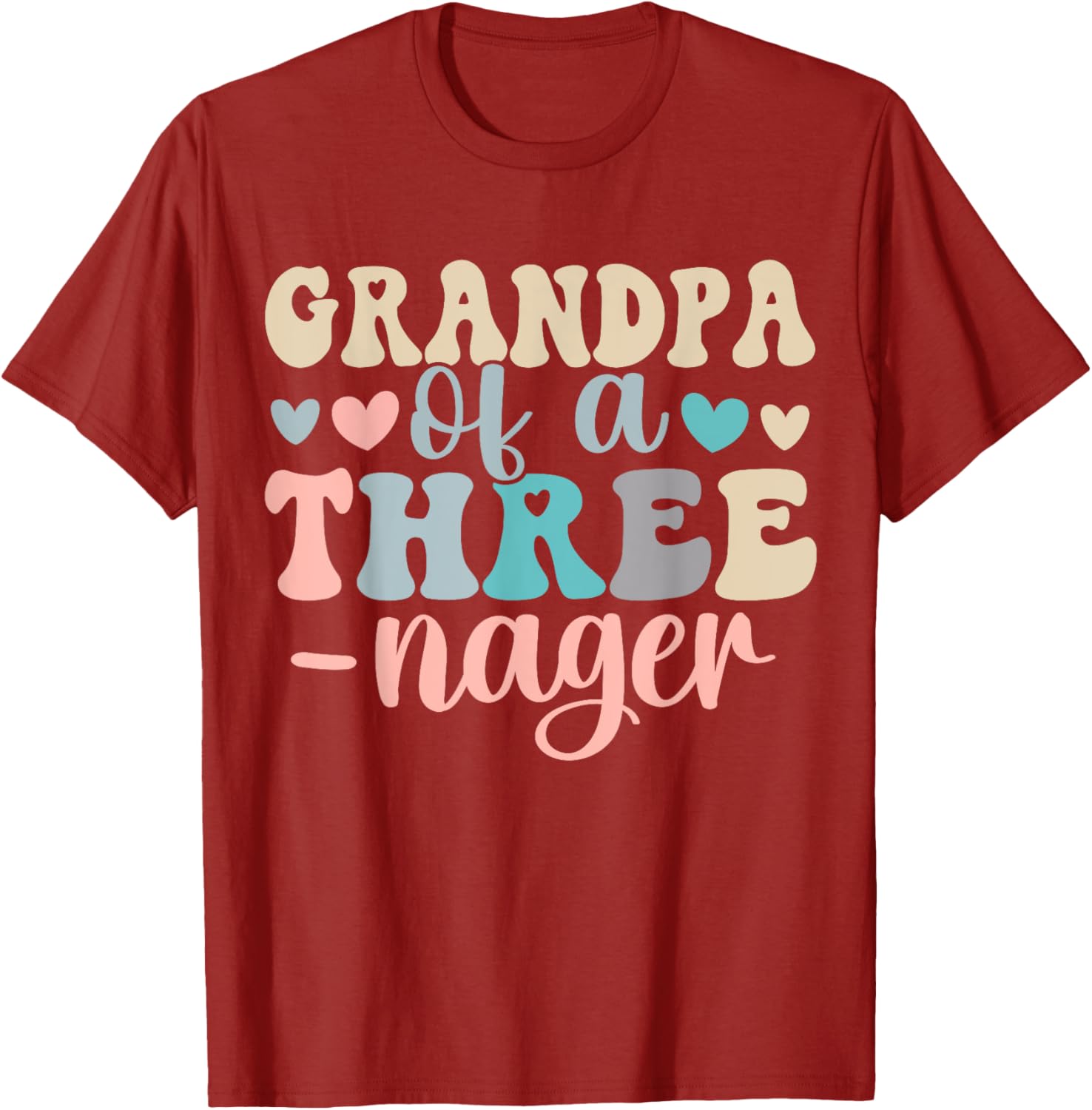 Grandpa Of A Threenager Boho T-Shirt Perfect for 3rd Birthday Celebrations - 1