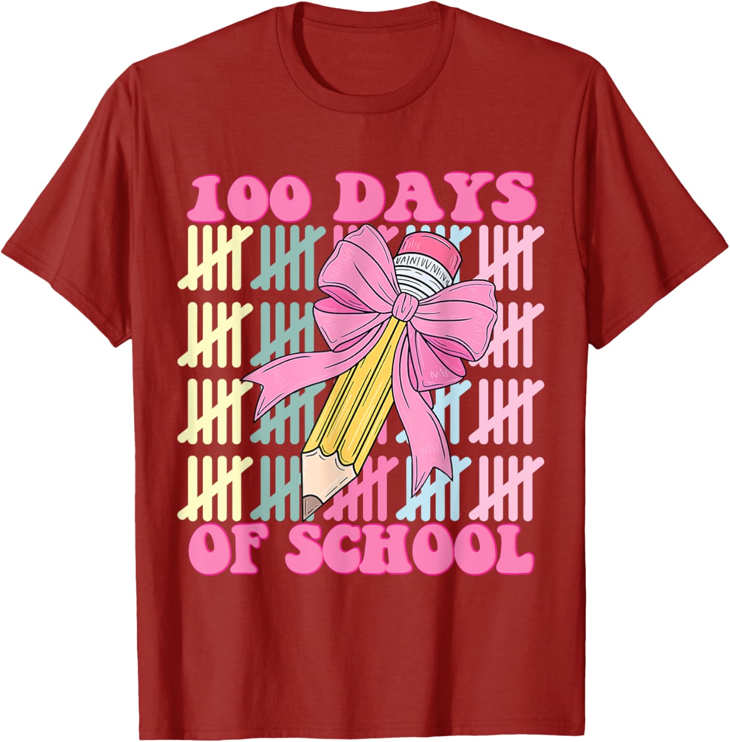 100 Days of School Girls Coquette Bow T-Shirt for Celebrating School Milestones - 13