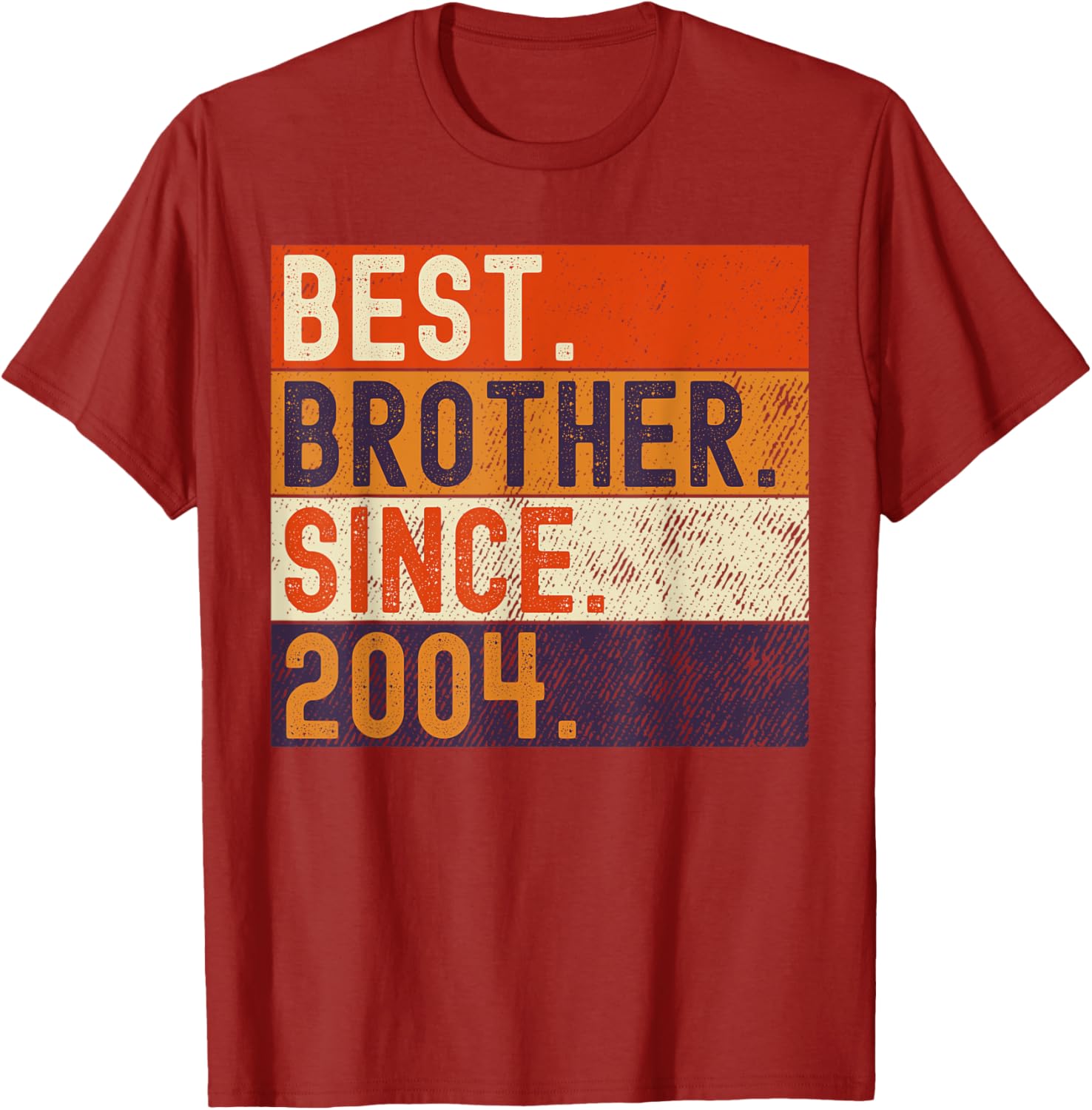 Vintage Best Brother Since 2004 Birthday T-Shirt for Family Celebrations - 1