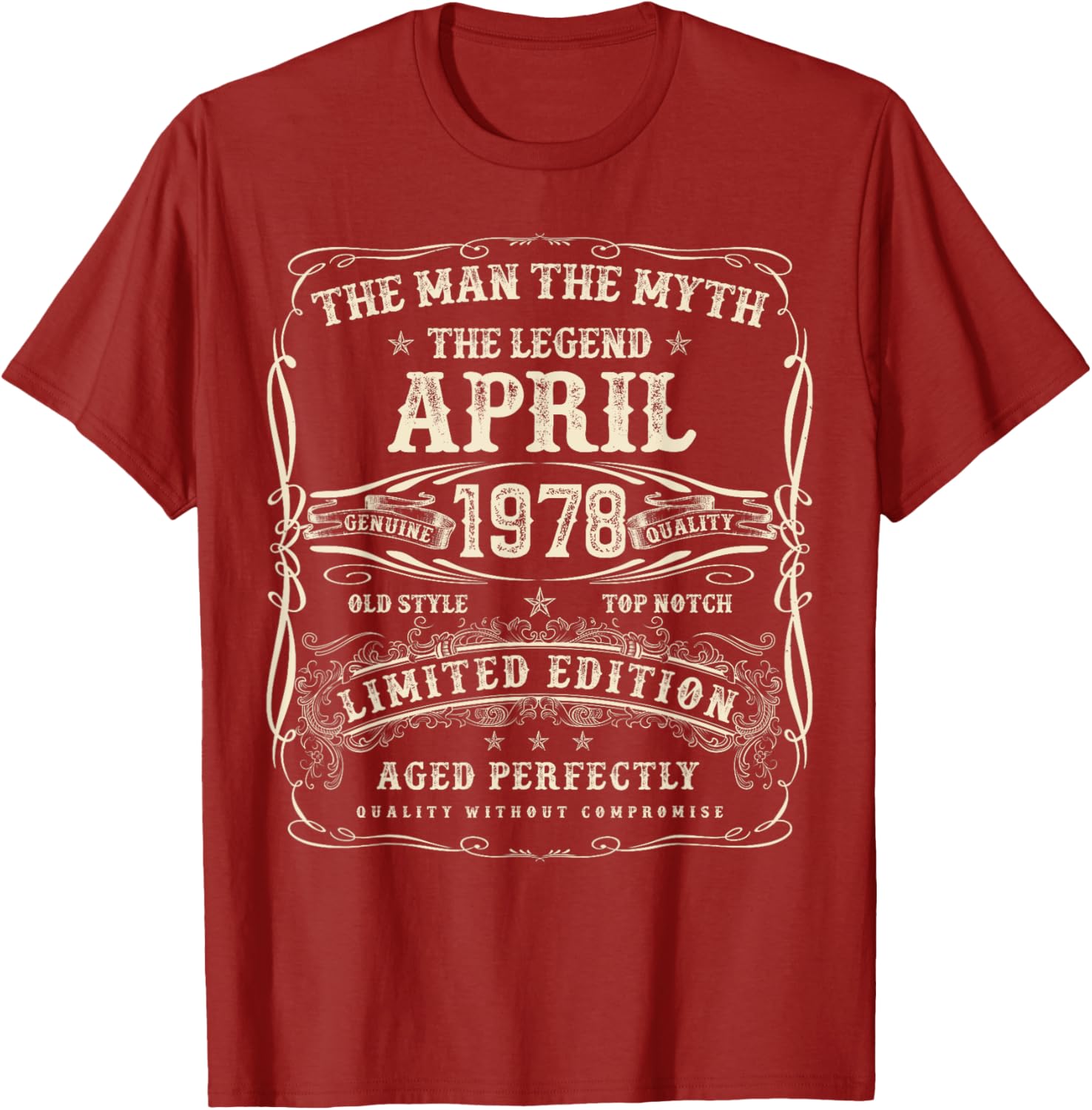 47th Birthday T-Shirt for Men Born in April 1978 - Fun Gift Idea - 2