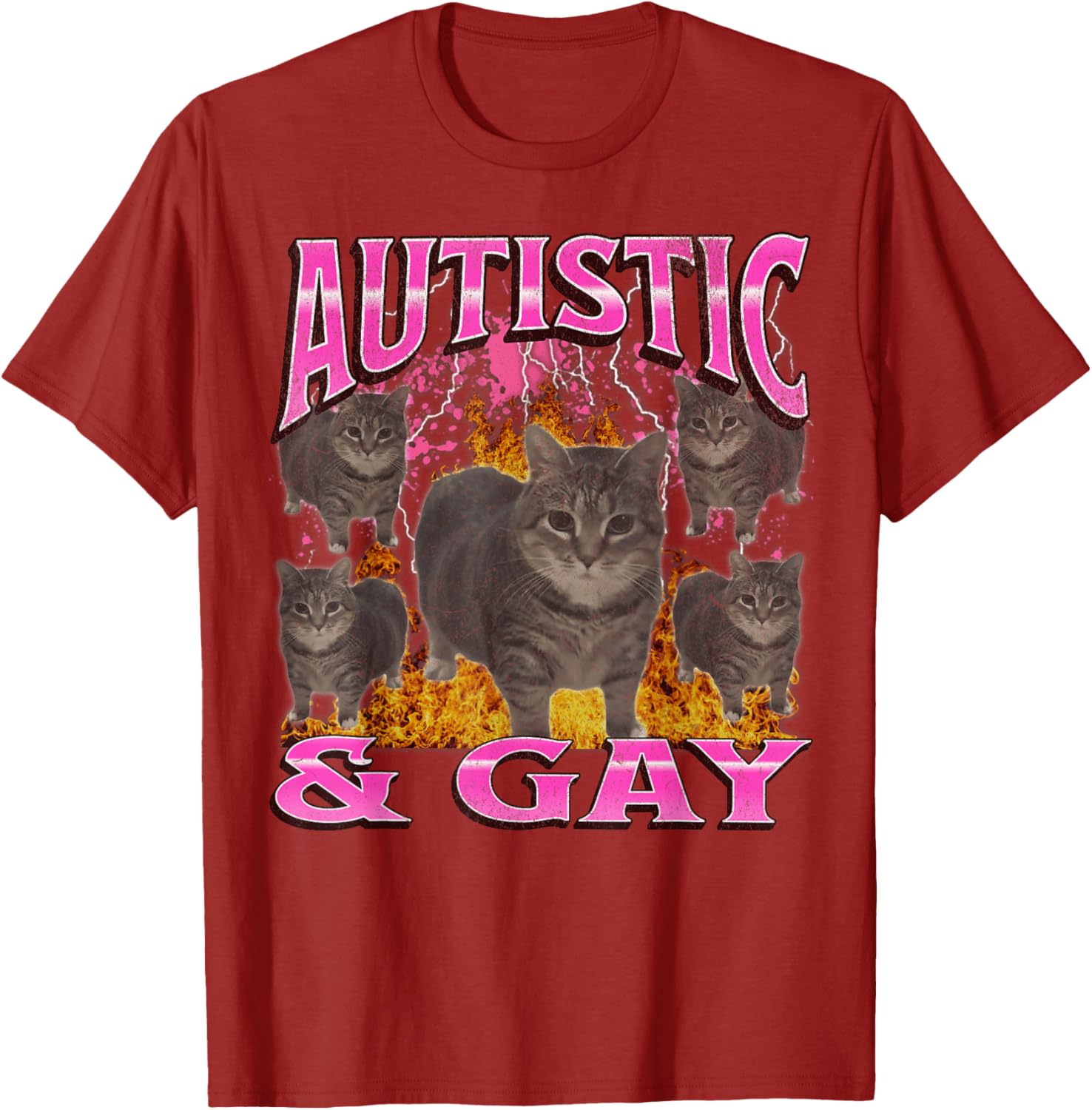Funny Cat Meme T-Shirt for Autistic and Gay Pride Fans - Unisex Apparel - 15