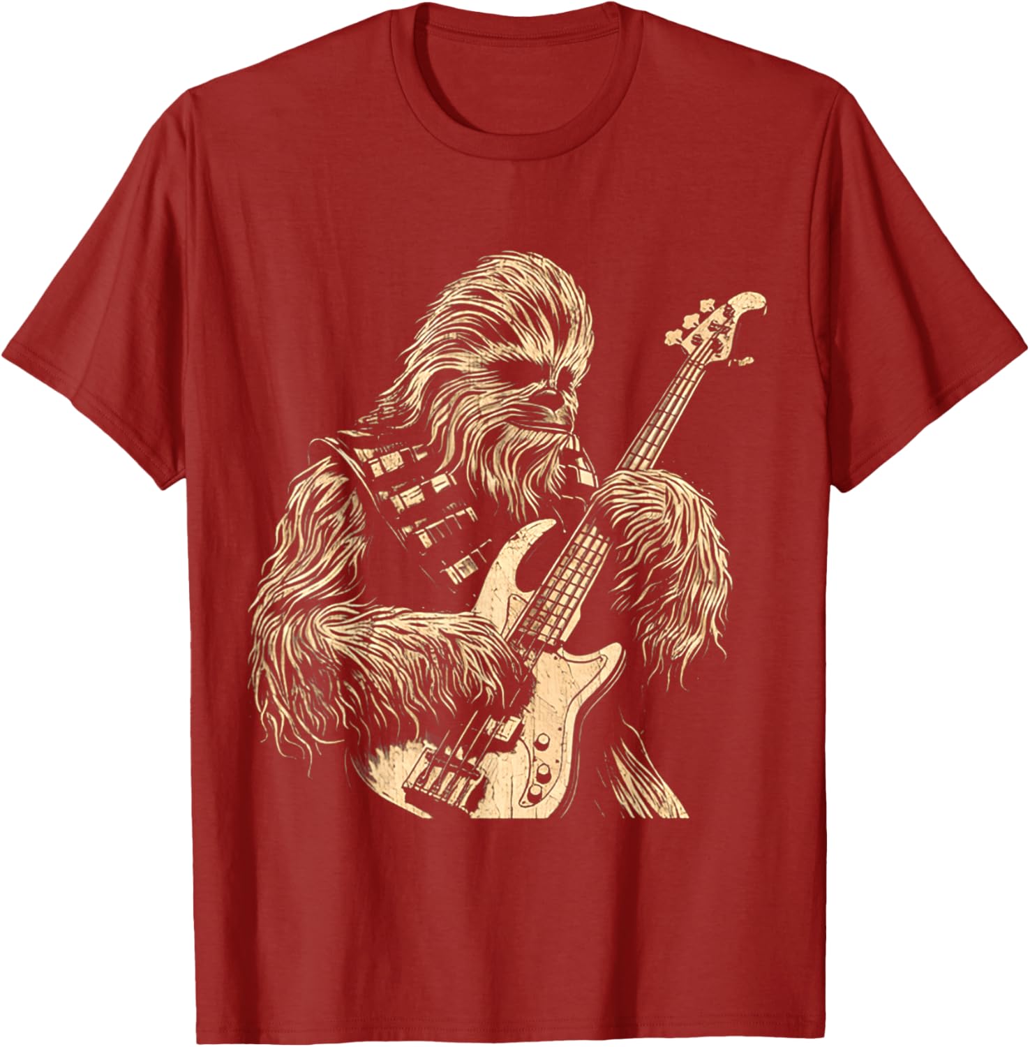 Cute Chewie Playing Bass Guitar Funny Meme T-Shirt for Music Lovers - 23