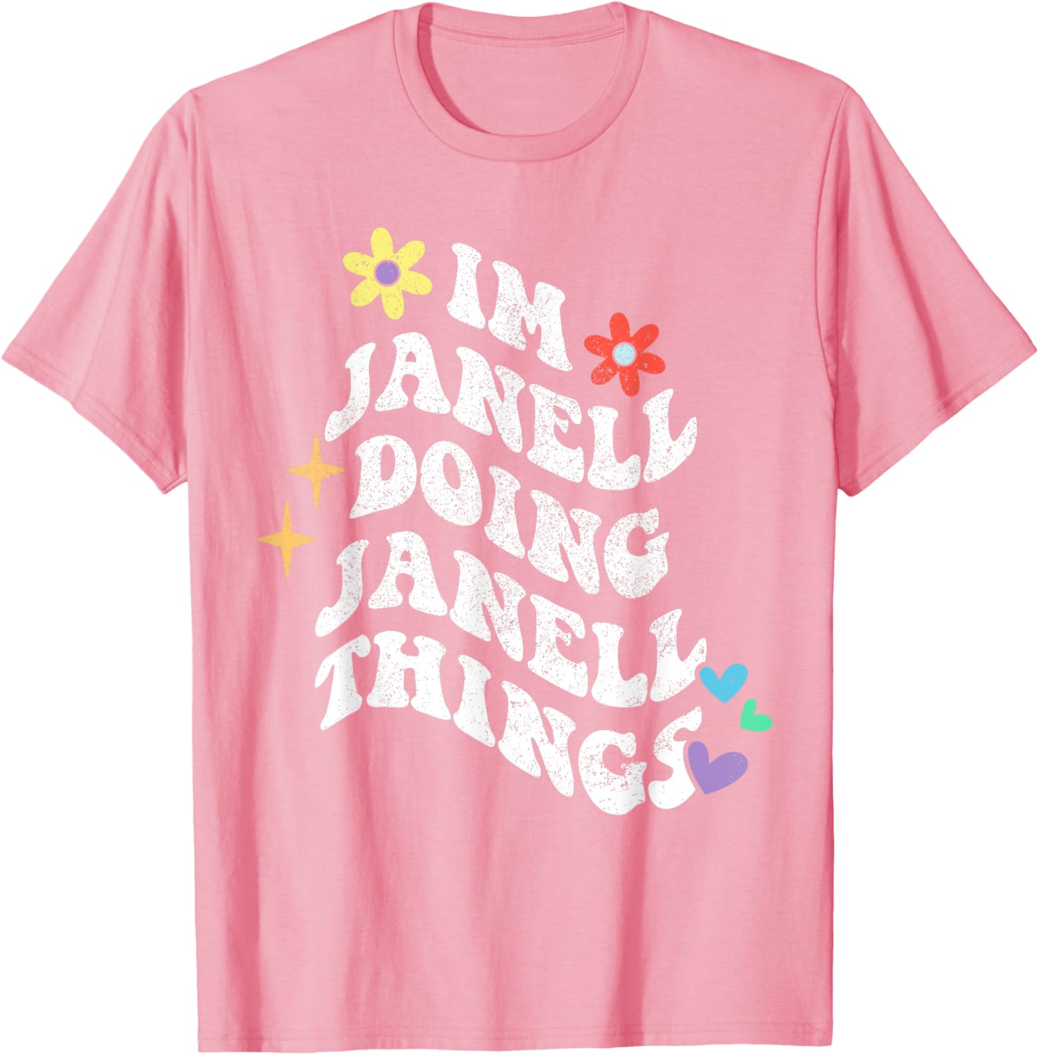 Funny Retro Groovy Janell T-Shirt for Moms - Unique Mother’s Day Gift - 9