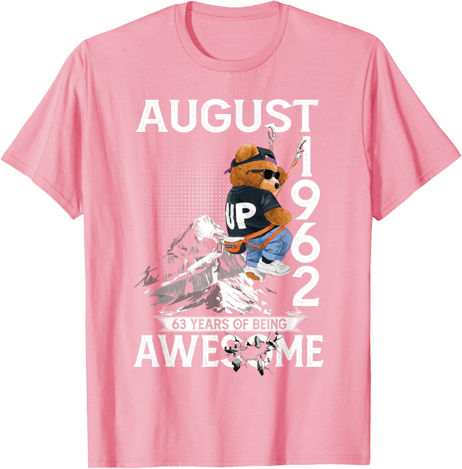 63rd Birthday Bear Legends T-Shirt for Men August 1962 - Celebrate 63 Years! - 1