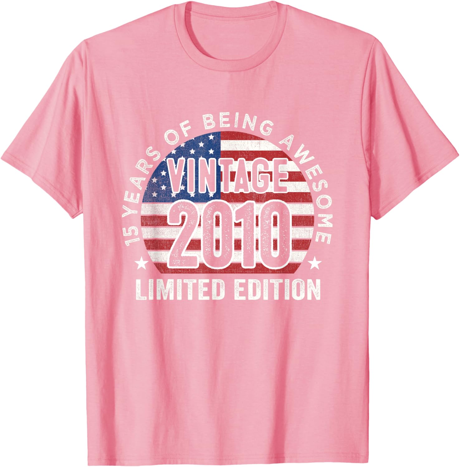 Vintage 2010 USA Flag T-Shirt for 15th Birthday Gifts for Men - 2