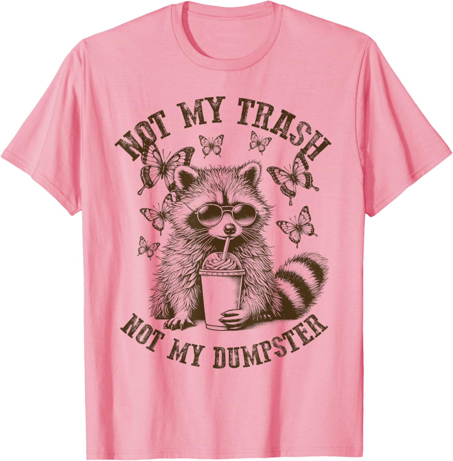 Funny Raccoon Meme T-Shirt Not My Trash Sarcastic Sayings for Animal Lovers - 2