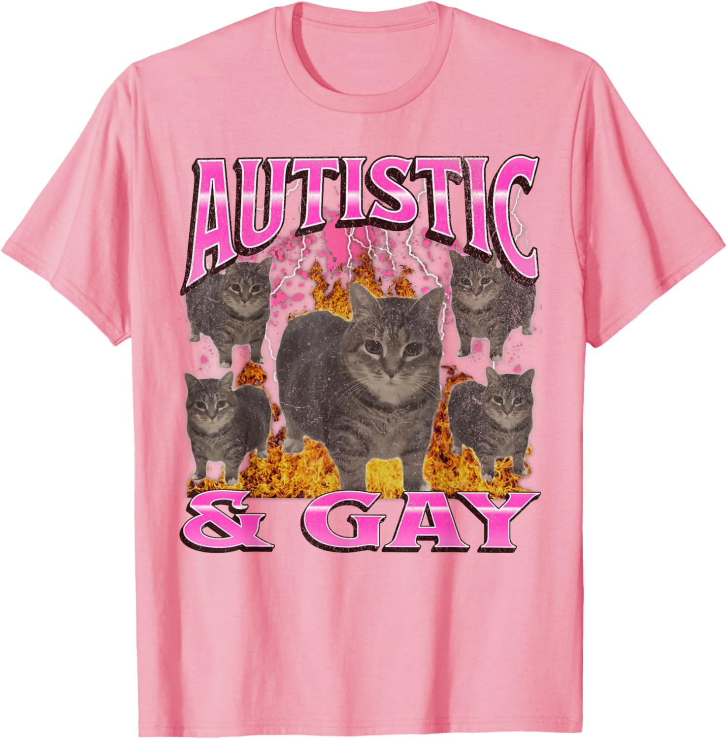 Funny Cat Meme T-Shirt for Autistic and Gay Pride Fans - Unisex Apparel - 18
