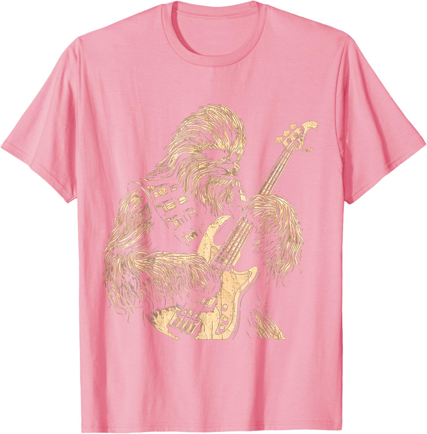 Cute Chewie Playing Bass Guitar Funny Meme T-Shirt for Music Lovers - 26
