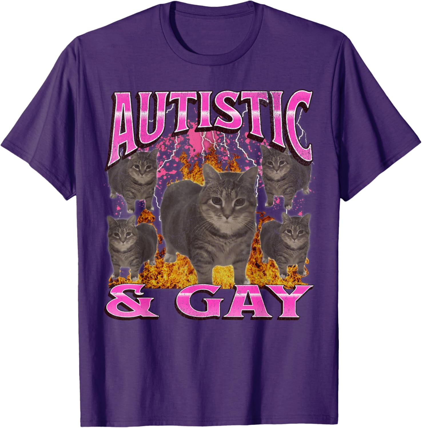 Funny Cat Meme T-Shirt for Autistic and Gay Pride Fans - Unisex Apparel - 12