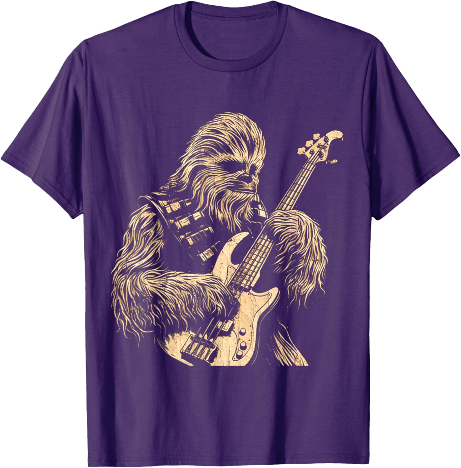 Cute Chewie Playing Bass Guitar Funny Meme T-Shirt for Music Lovers - 9