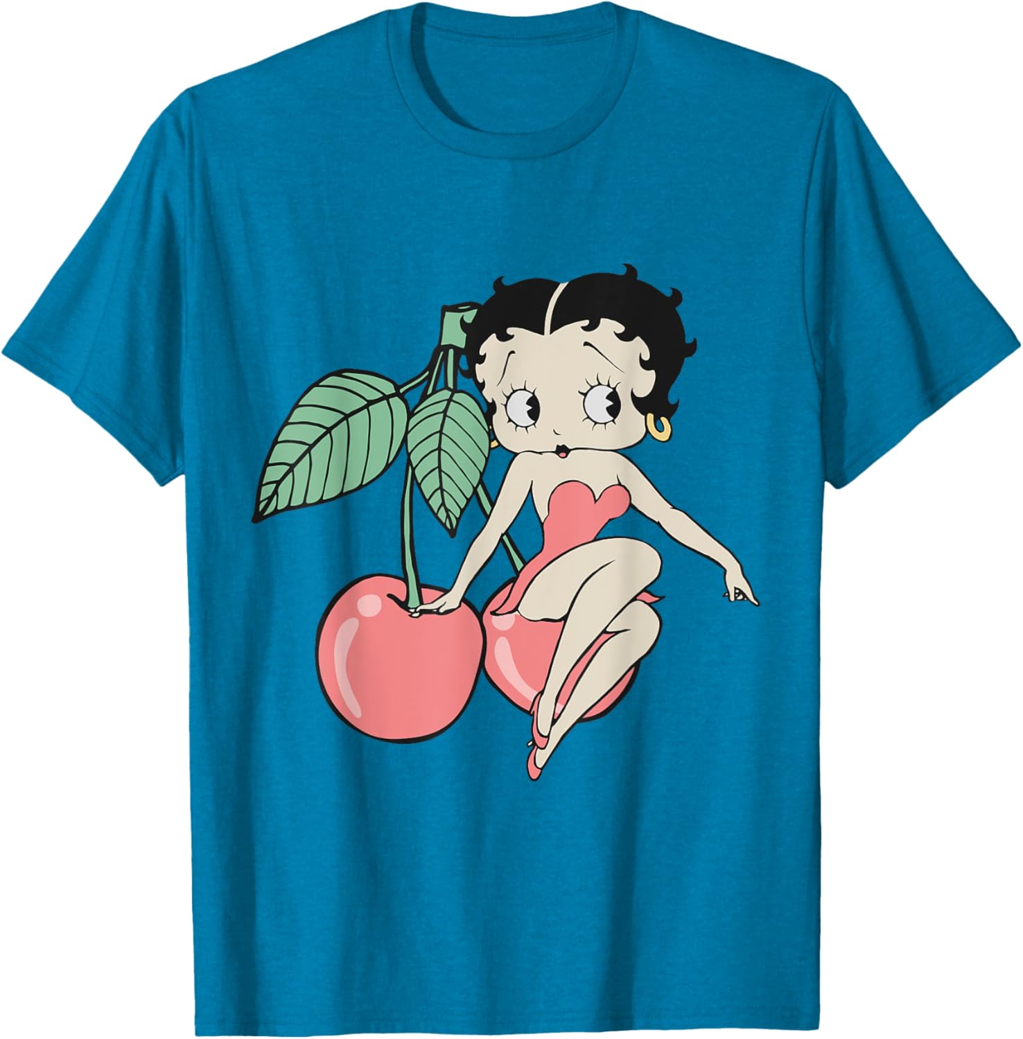 Vintage Betty Boop Red Cherry T-Shirt for Retro Fashion Lovers - 2