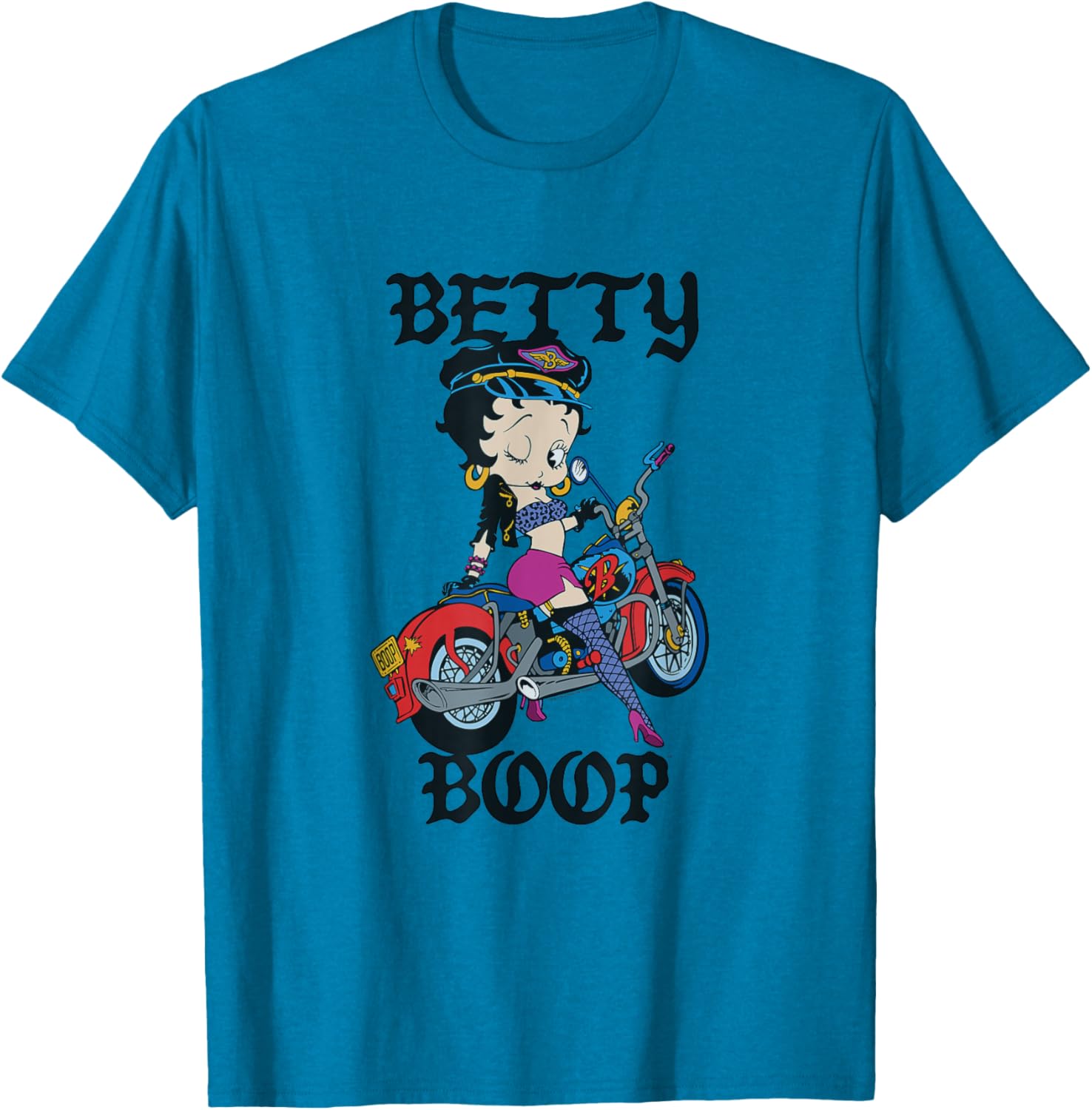 Betty Boop Vintage Biker Babe T-Shirt for Cool Retro Fashion Lovers - 1